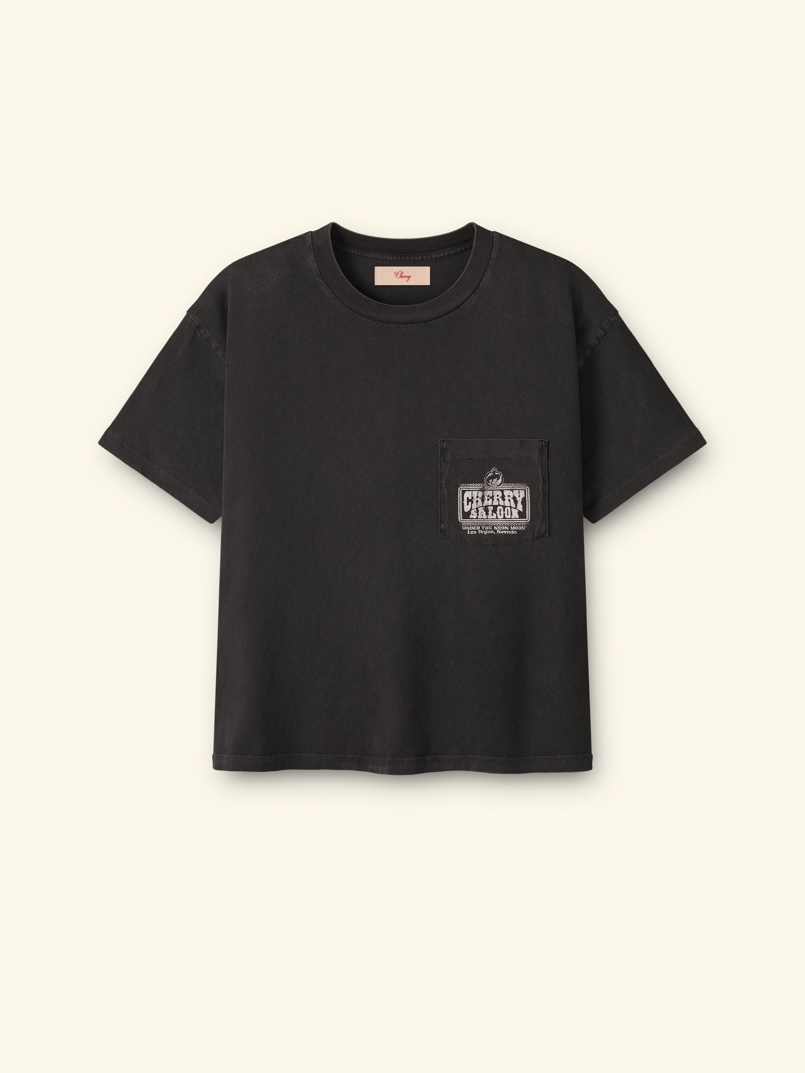 Las Vegas Boxy Pocket T-Shirt (Vintage Black) – CHERRY LA