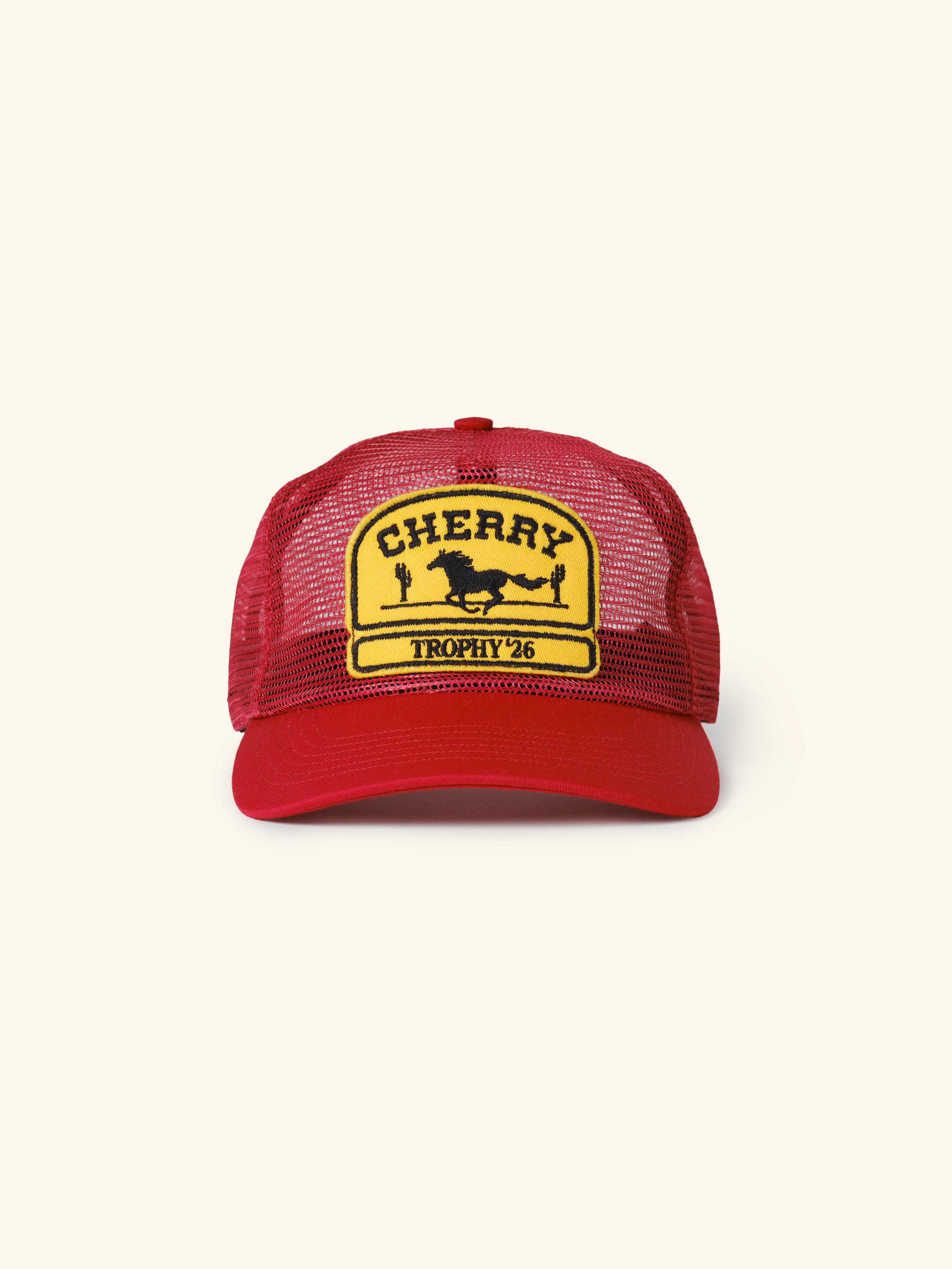Mesh 5 Panel Trucker (Red) – CHERRY LA
