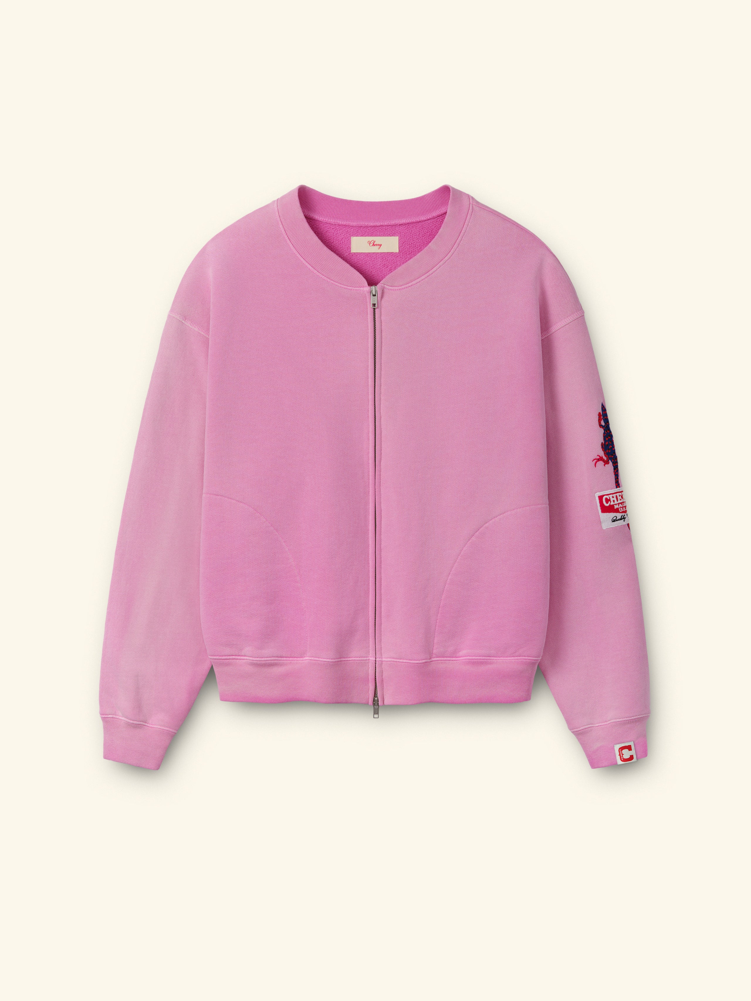 Gecko Zip Up Crew (Fuchsia) – CHERRY LA