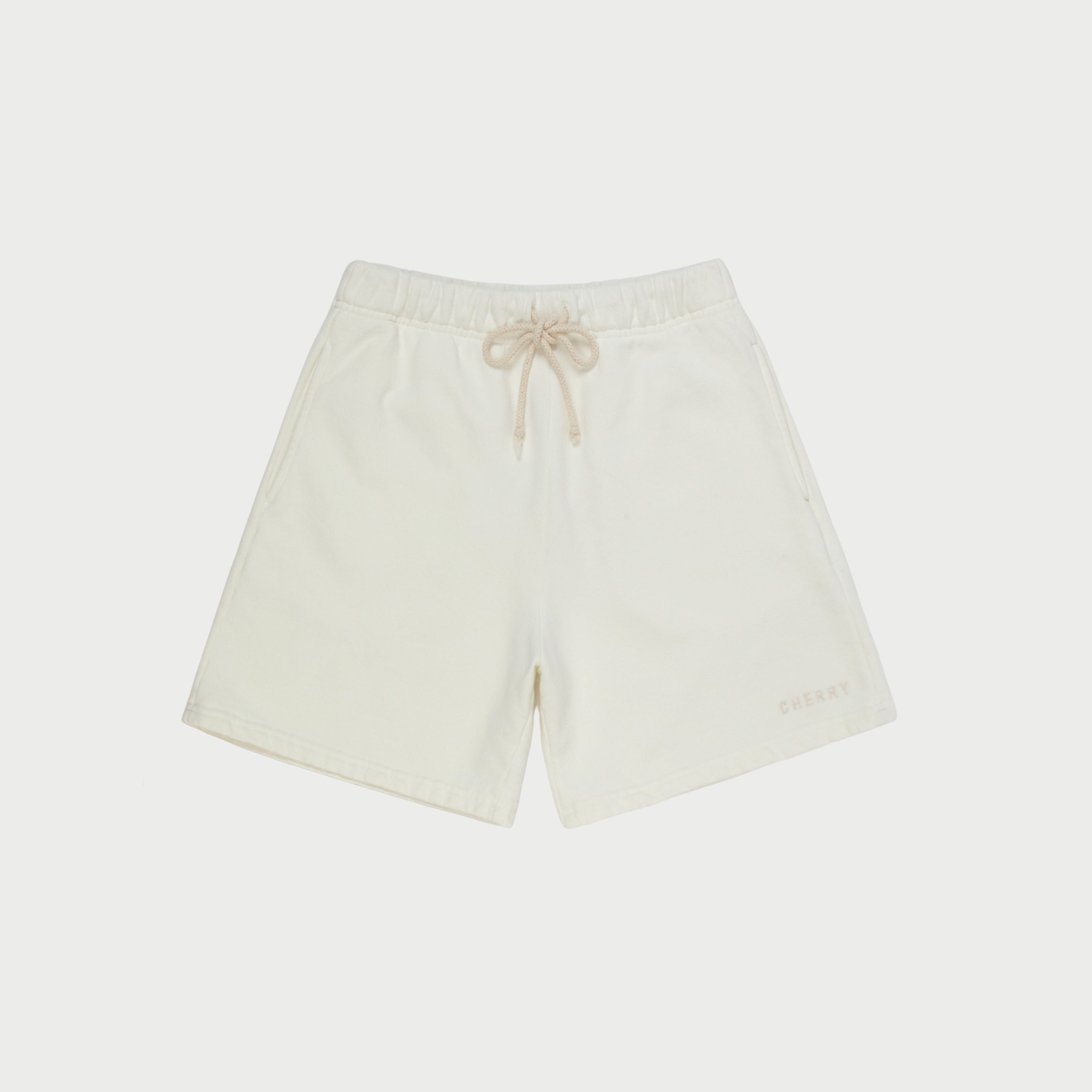Baja Sweatshorts (White) – CHERRY LA