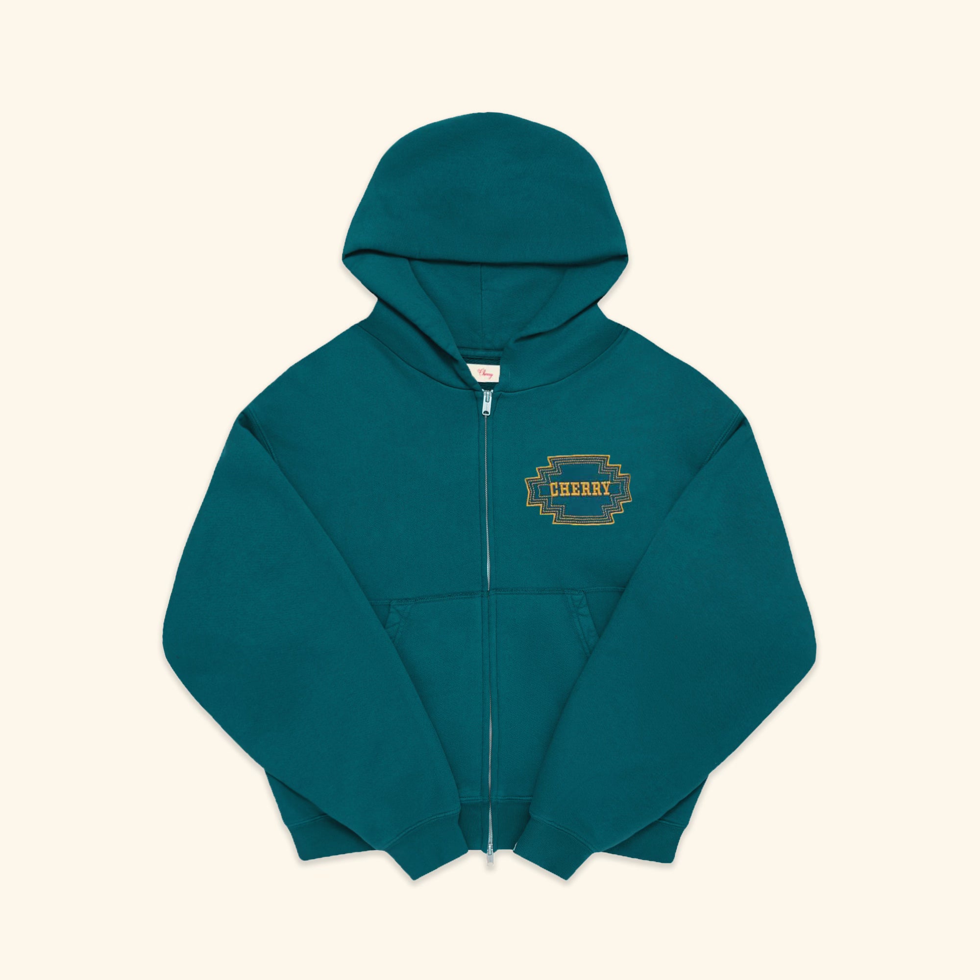 トップス TUITACI NAVAJO VELVET NAJA SHIRTS GREEN2 Embroidered Navajo Zip Up Hoodie (Emerald) – CHERRY LA