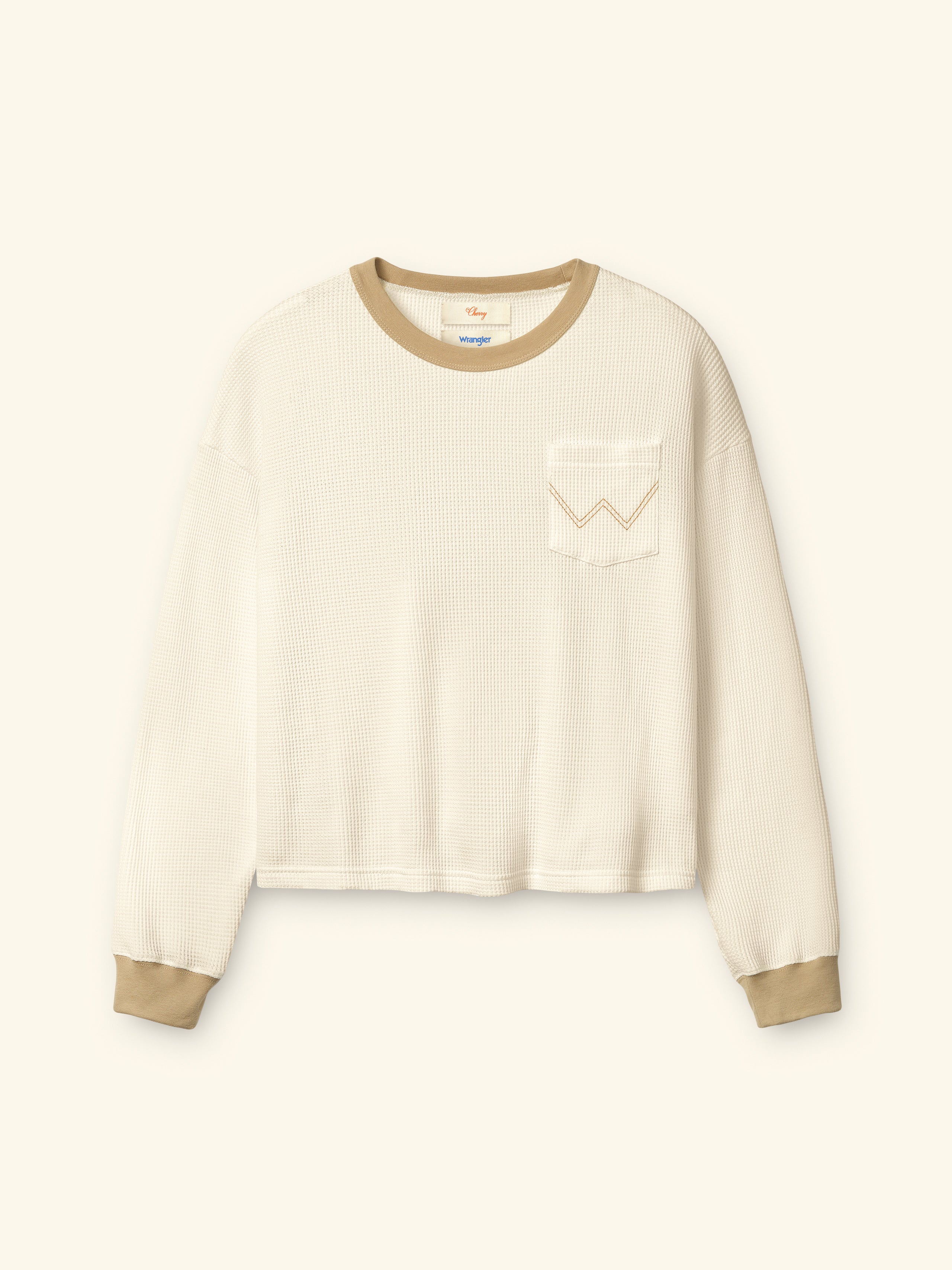 Cherry x Wrangler Pocket Thermal Longsleeve Tee (Cream) – CHERRY LA