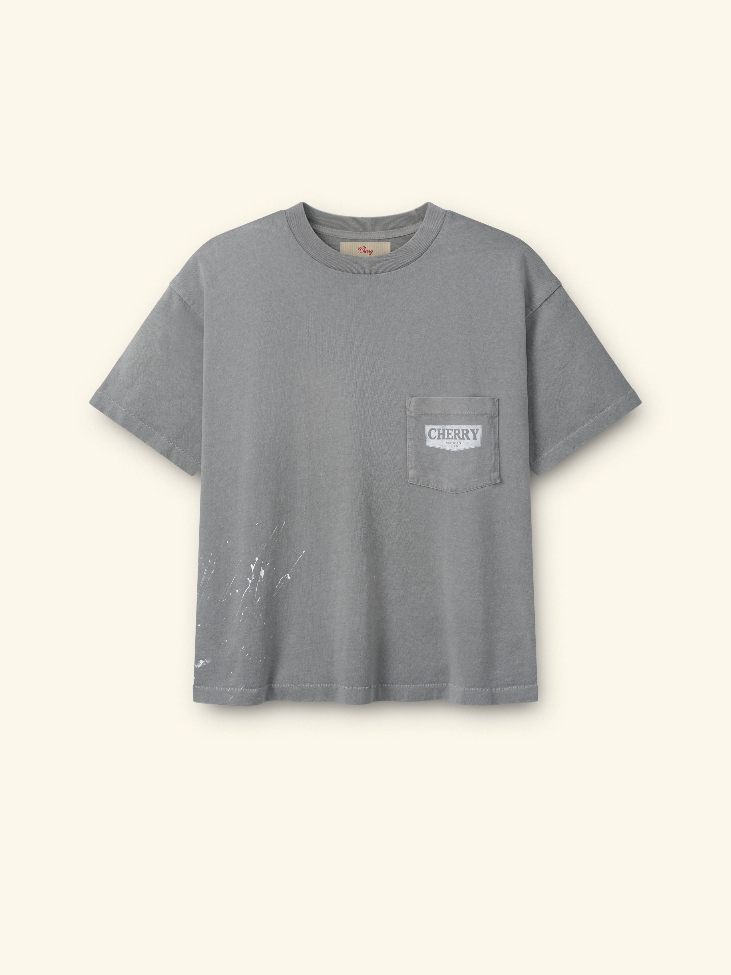 Chevron Boxy Pocket T-Shirt (Smoke) – CHERRY LA
