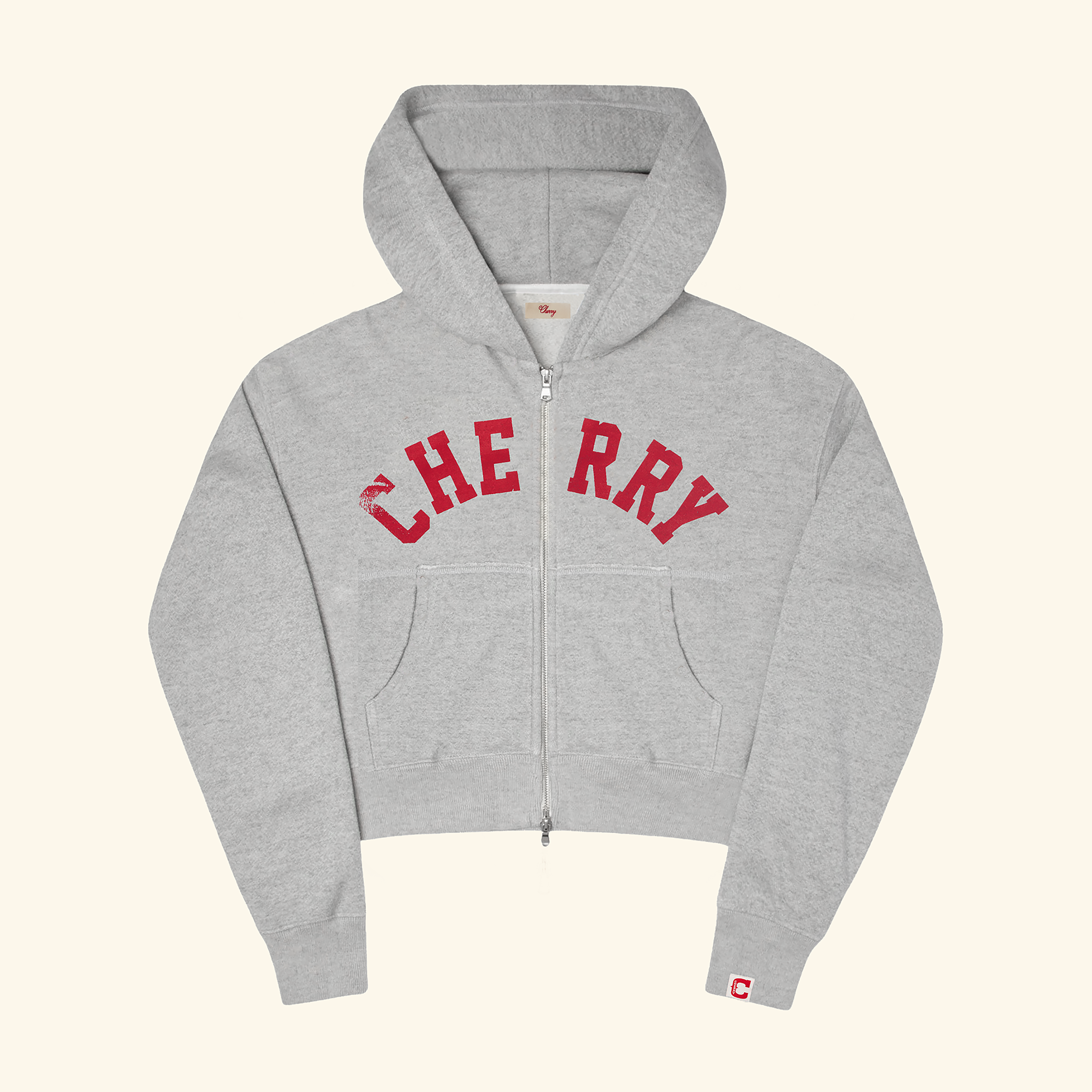 トップス cherryboy407 Women's Distressed Zip Hoodie (Heather Grey) – CHERRY LA