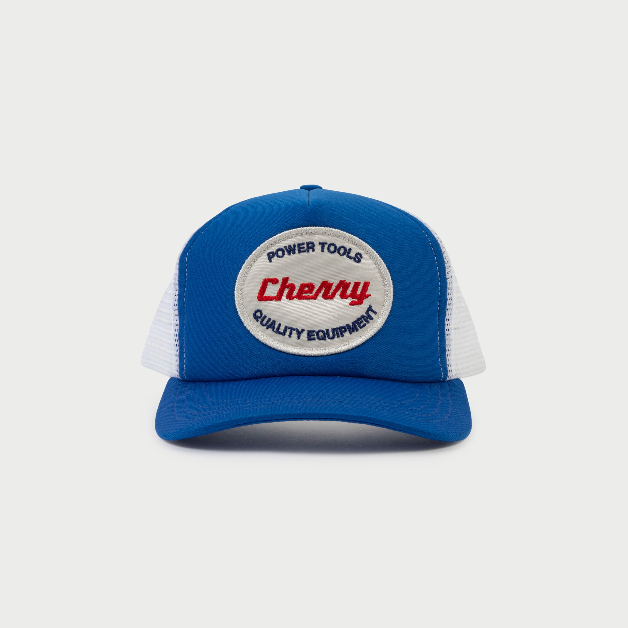 Orders Mesh Big Patch Trucker Hat K Brand USA Made OKAY FEEDS Worley Mills Red Blue