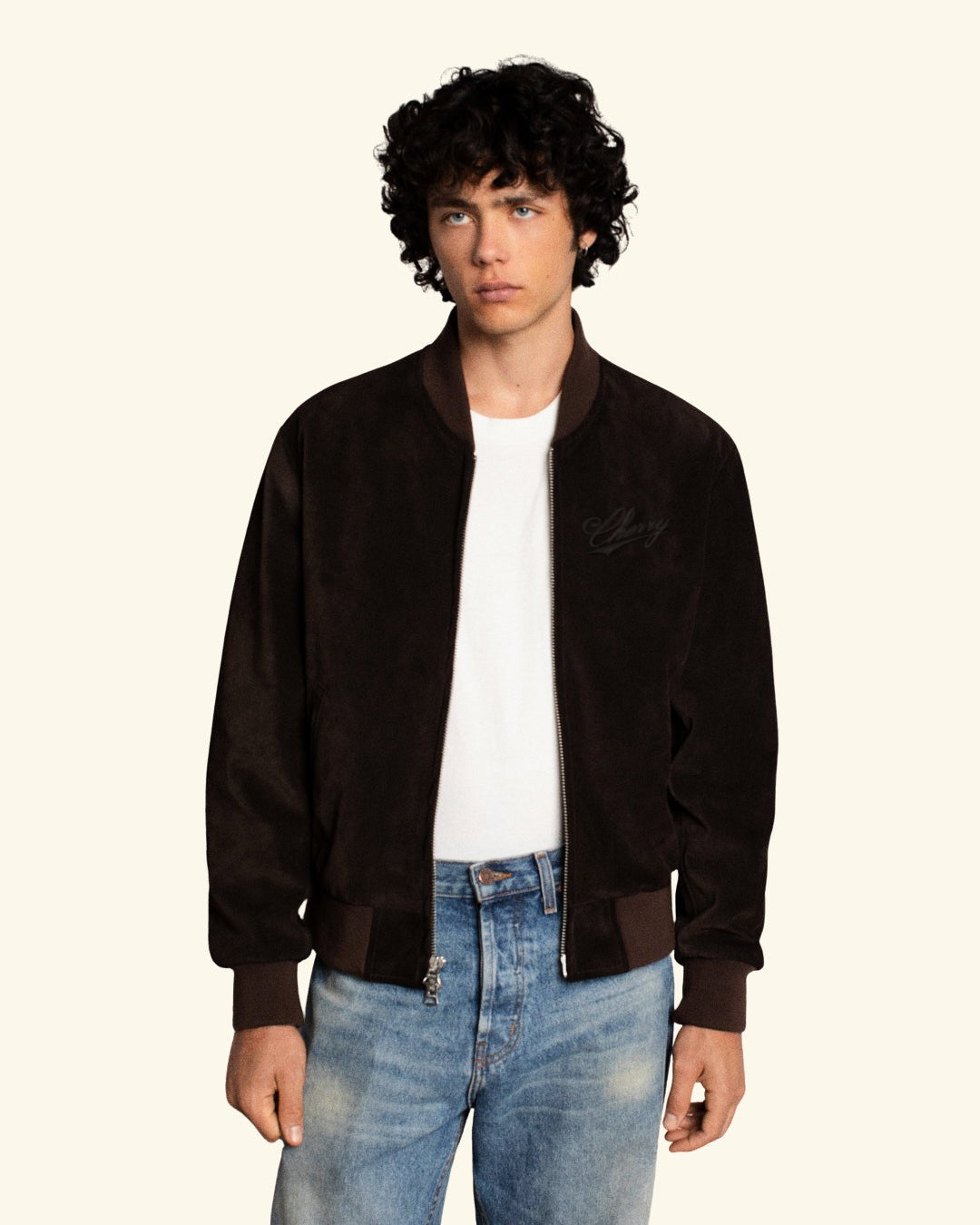Suede Bomber Jacket