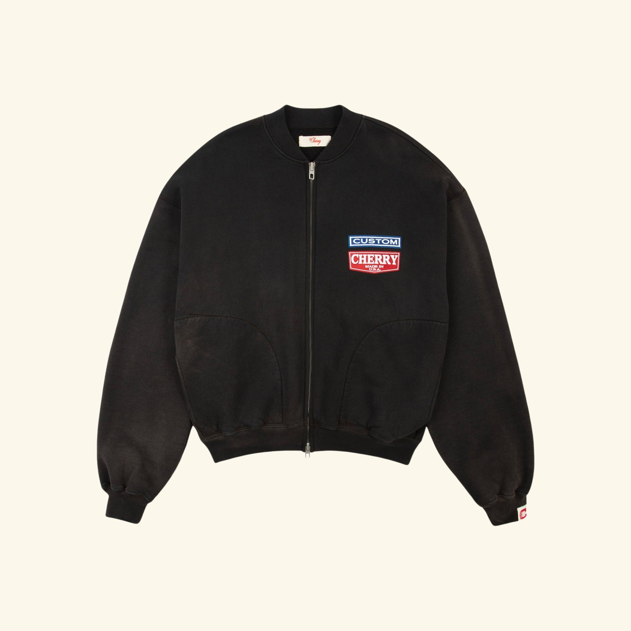 Patchwork Zip Crew (Vintage Black) – CHERRY LA