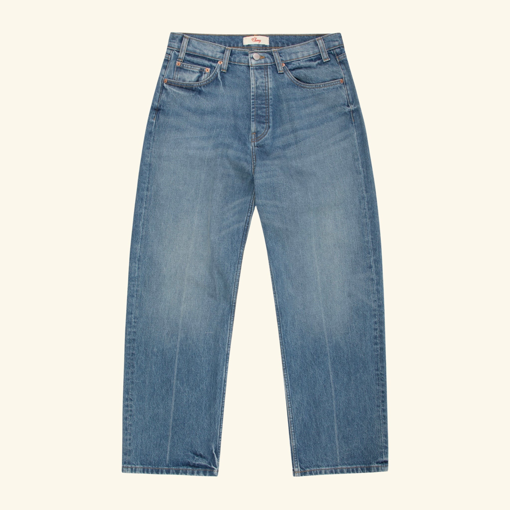 Wide Medium Cowboy Wash Jeans – CHERRY LA