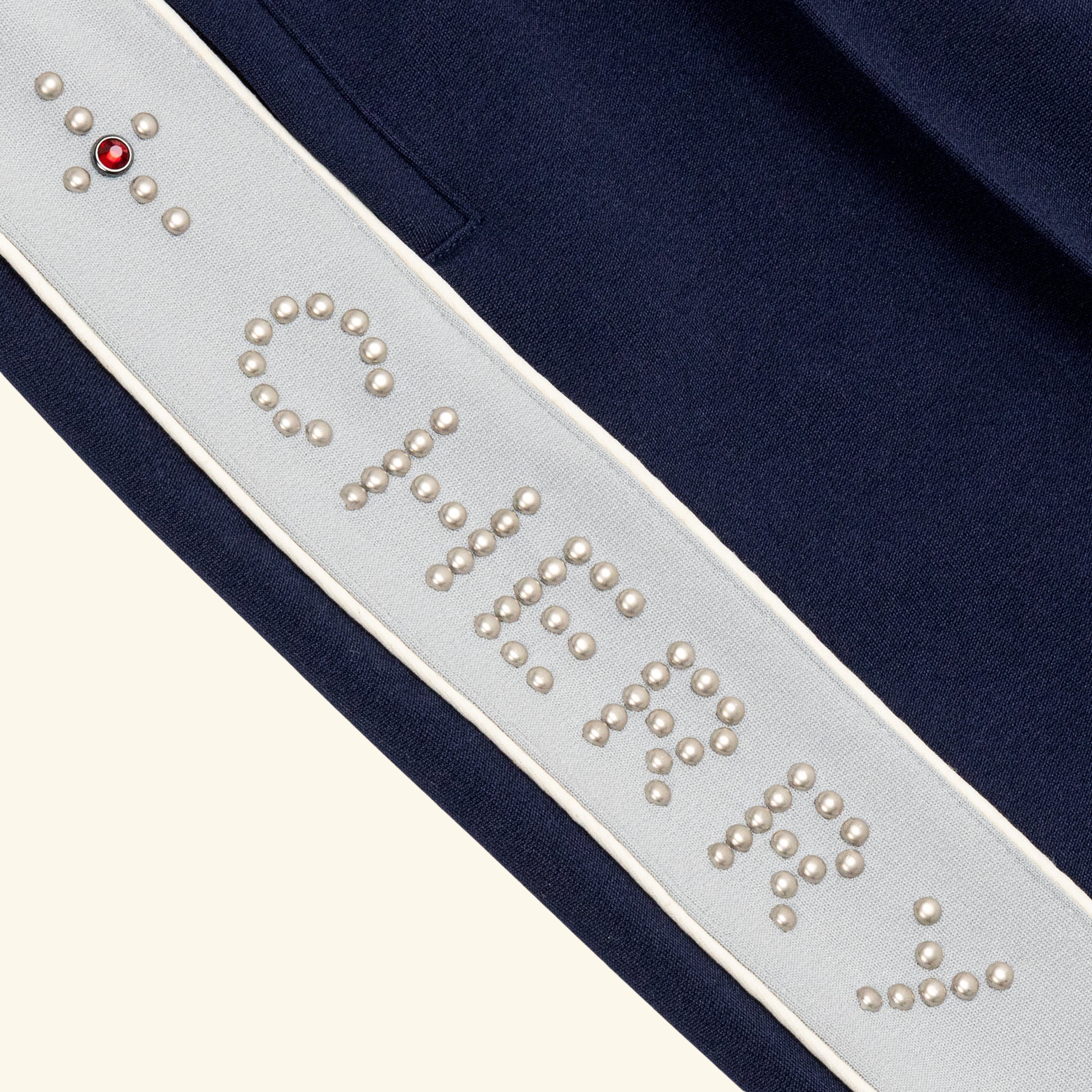 Studded Track Pants (Navy)