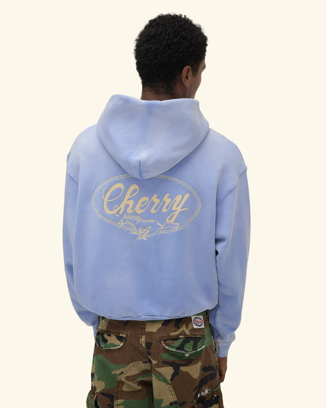 Horse Power Hoodie (Sun Faded Blue)