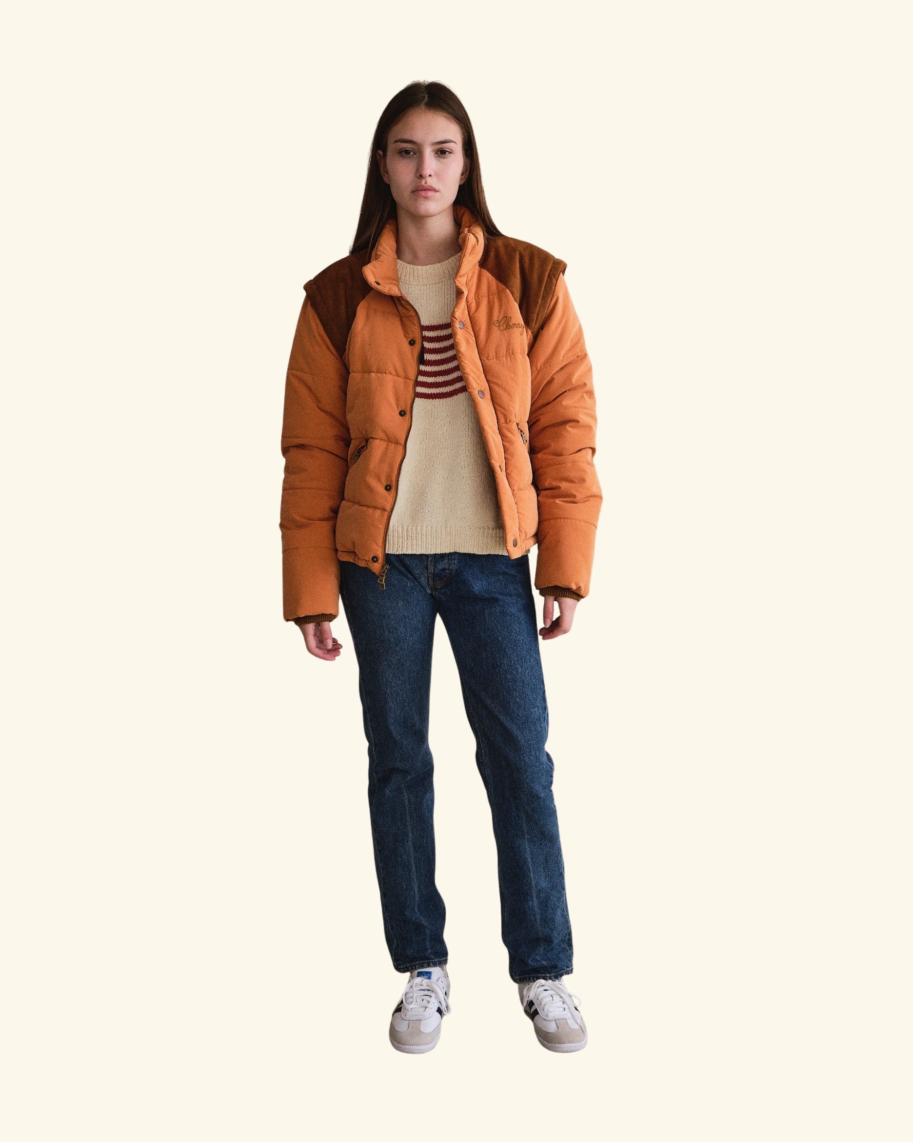 Mountain Puffer Jacket (Orange)