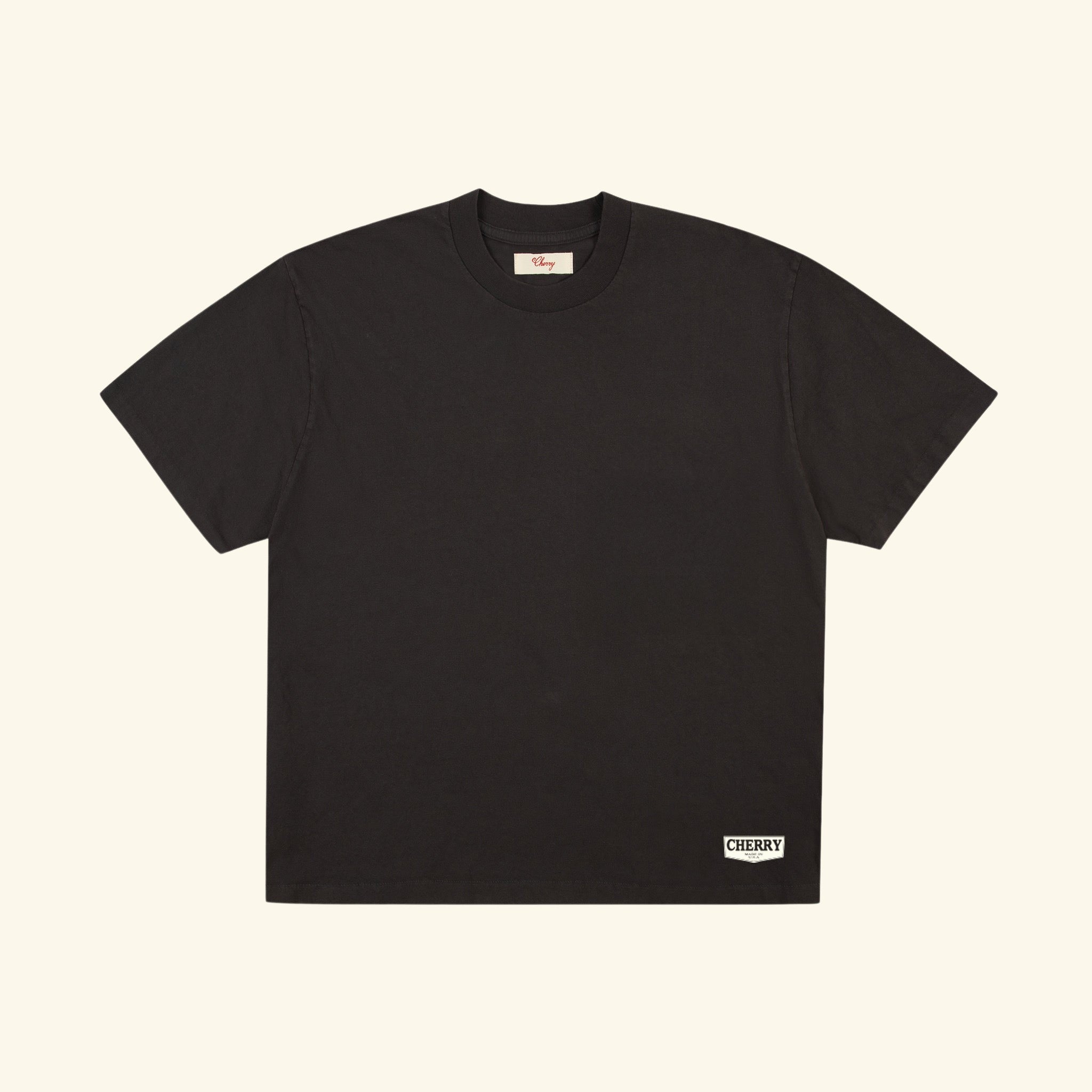 Chevron Boxy T-Shirt (Vintage Black) – CHERRY LA