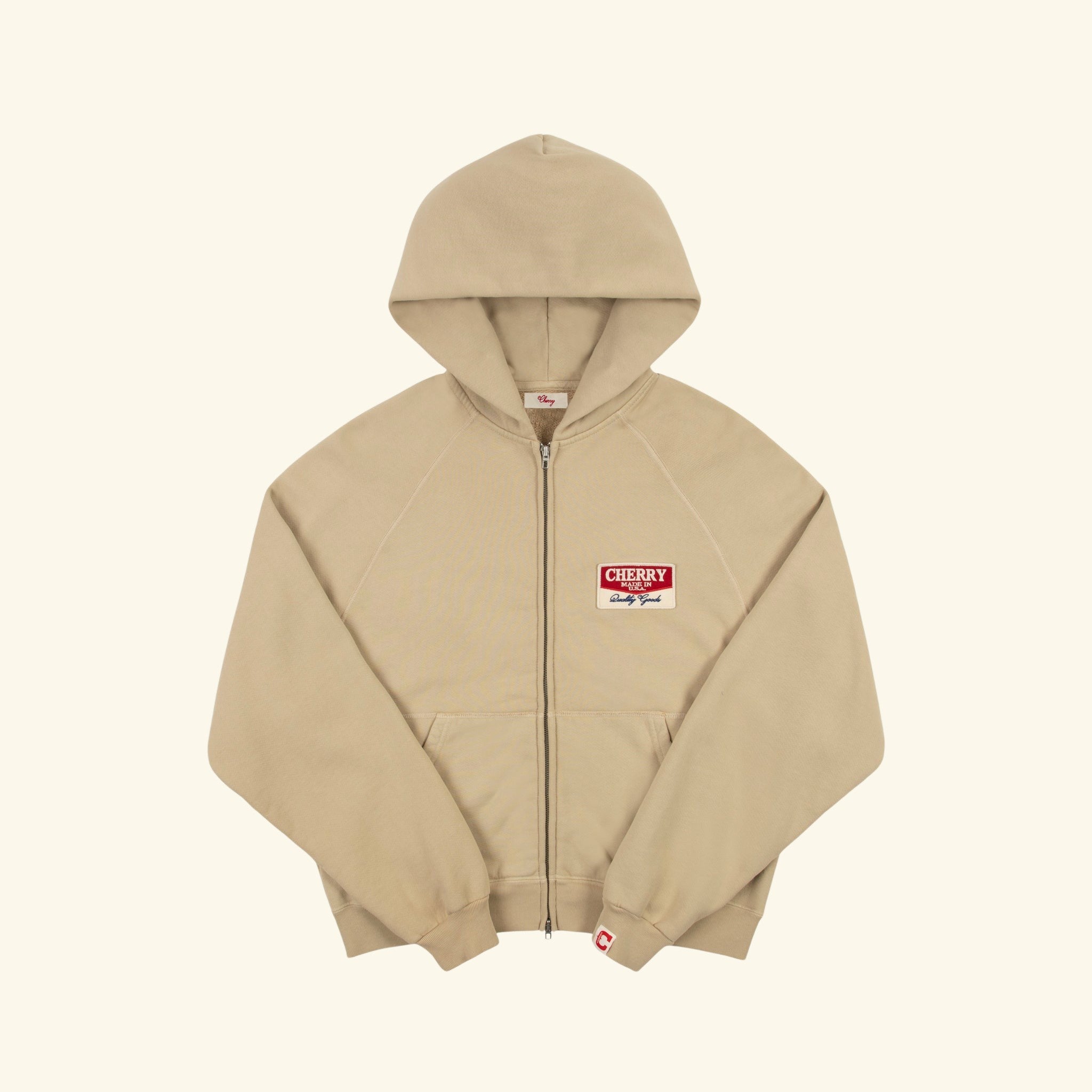みーたん　パーカーシェルティ Desert Gecko Zip Up Hoodie (Sand) – CHERRY LA
