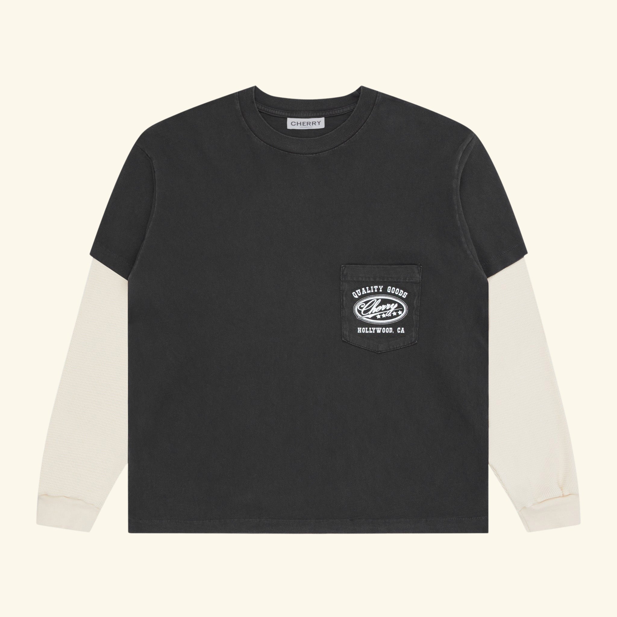 Cherry x GDC Boxy Pocket Thermal L長袖Tシャツ Cherry x GDC Boxy Pocket Thermal L/S (Black) – CHERRY LA