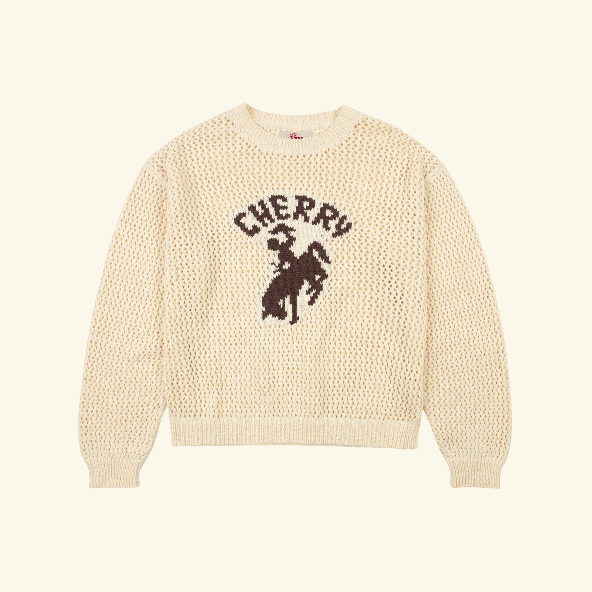 トップス cherryboy407 Knit Western Crew (Cream) – CHERRY LA