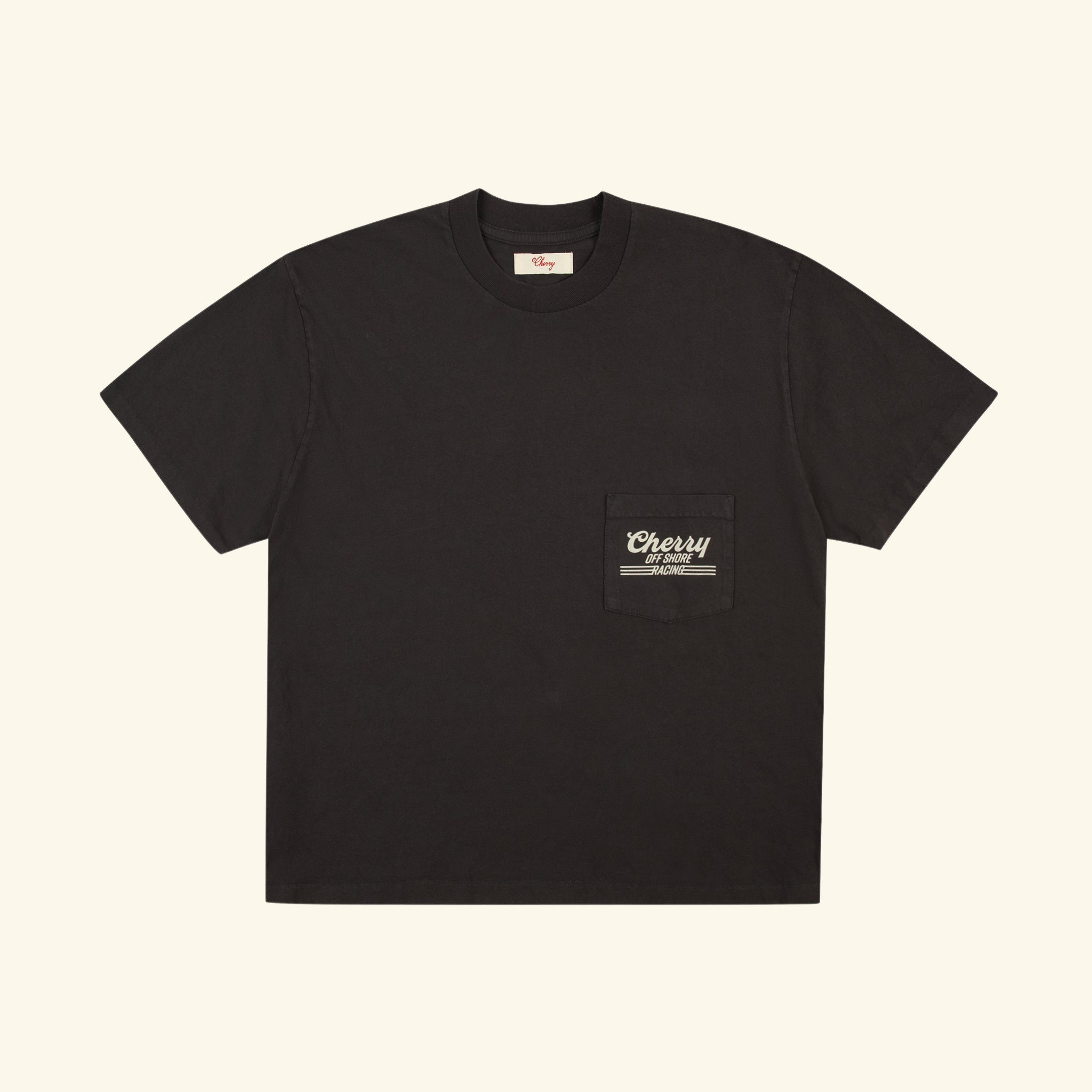 Offshore Boxy Pocket T-Shirt (Vintage Black) – CHERRY LA