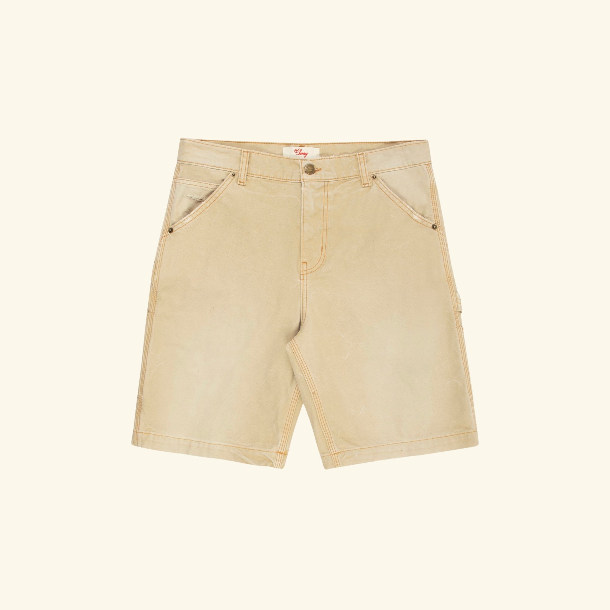 Wide Leg Carpenter Shorts (Sun Faded Beige) – CHERRY LA