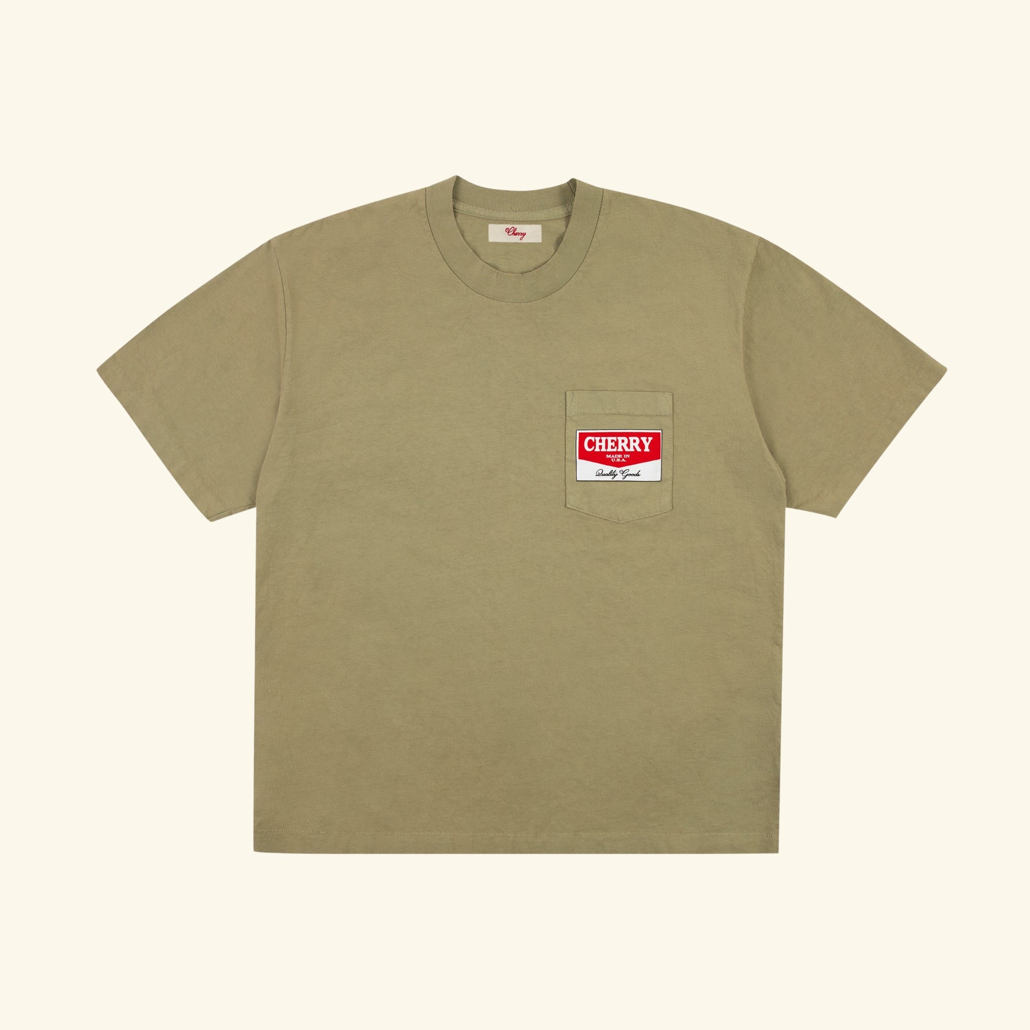 Chevron Distressed Pocket T-Shirt (Cactus) – CHERRY LA