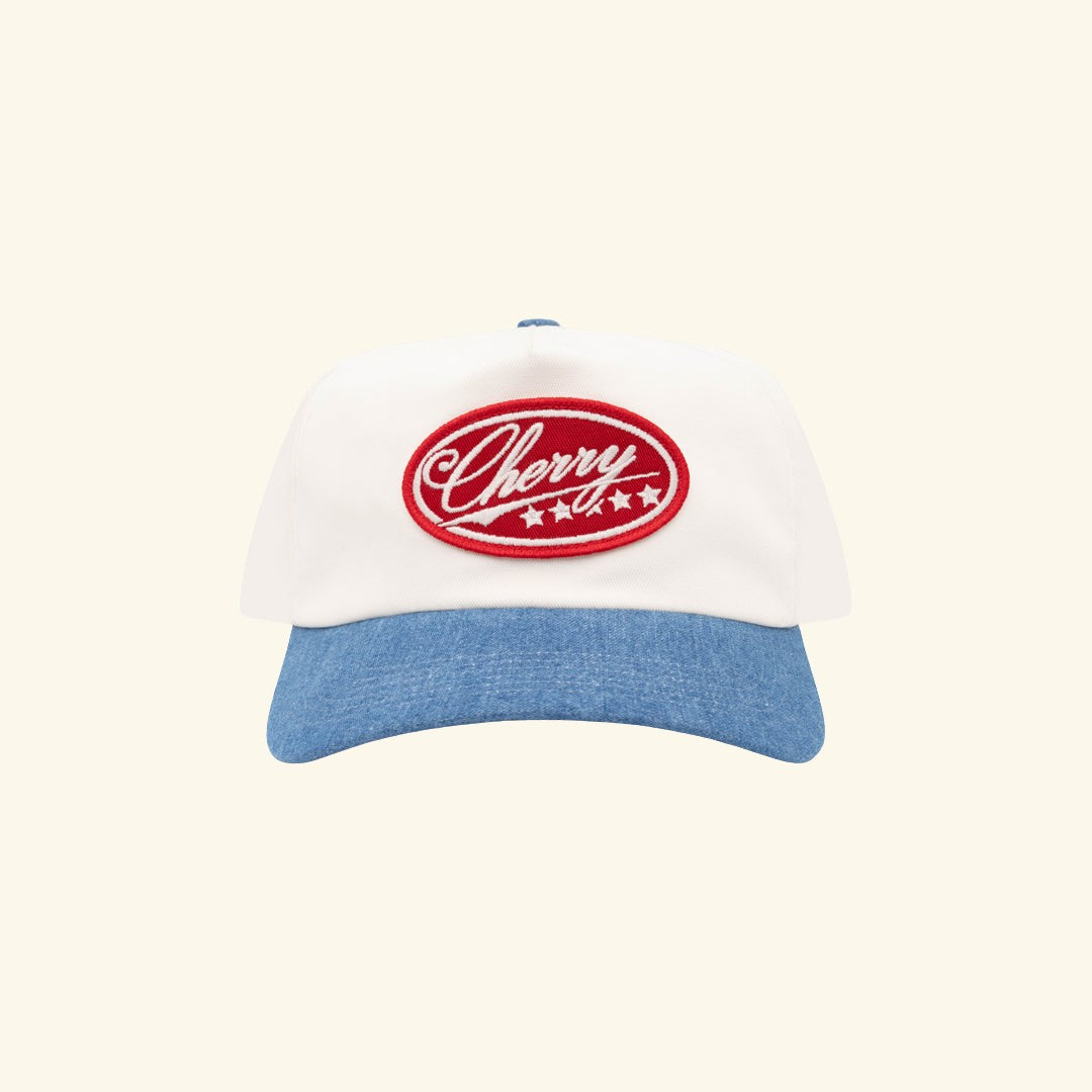 Five Star 5 Panel Hat (White/Denim) – CHERRY LA