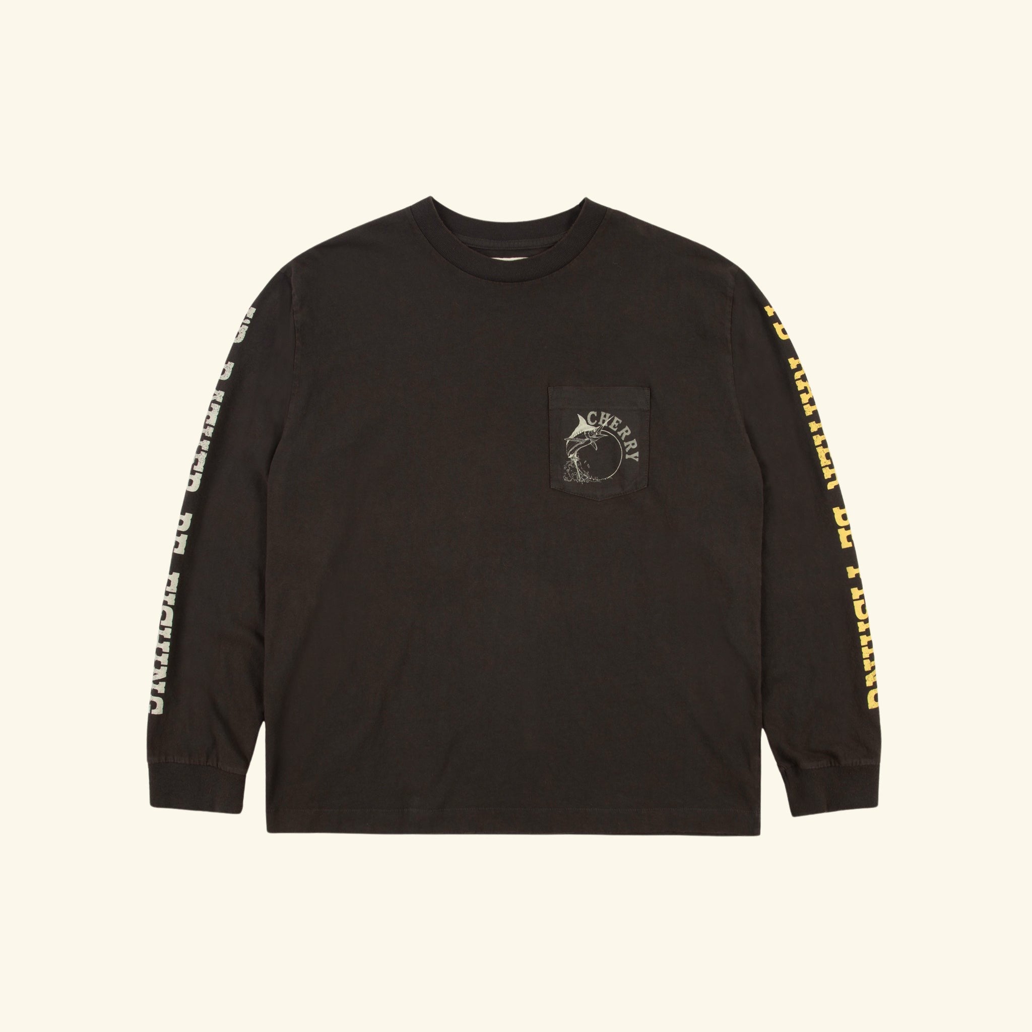 Marlin Fishing Long Sleeve T-Shirt (Vintage Black) – CHERRY LA