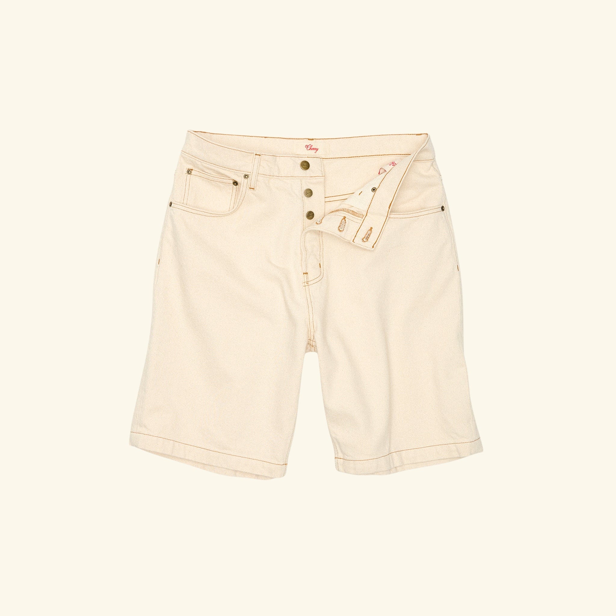 5 Pocket Twill Jorts (Ecru)
