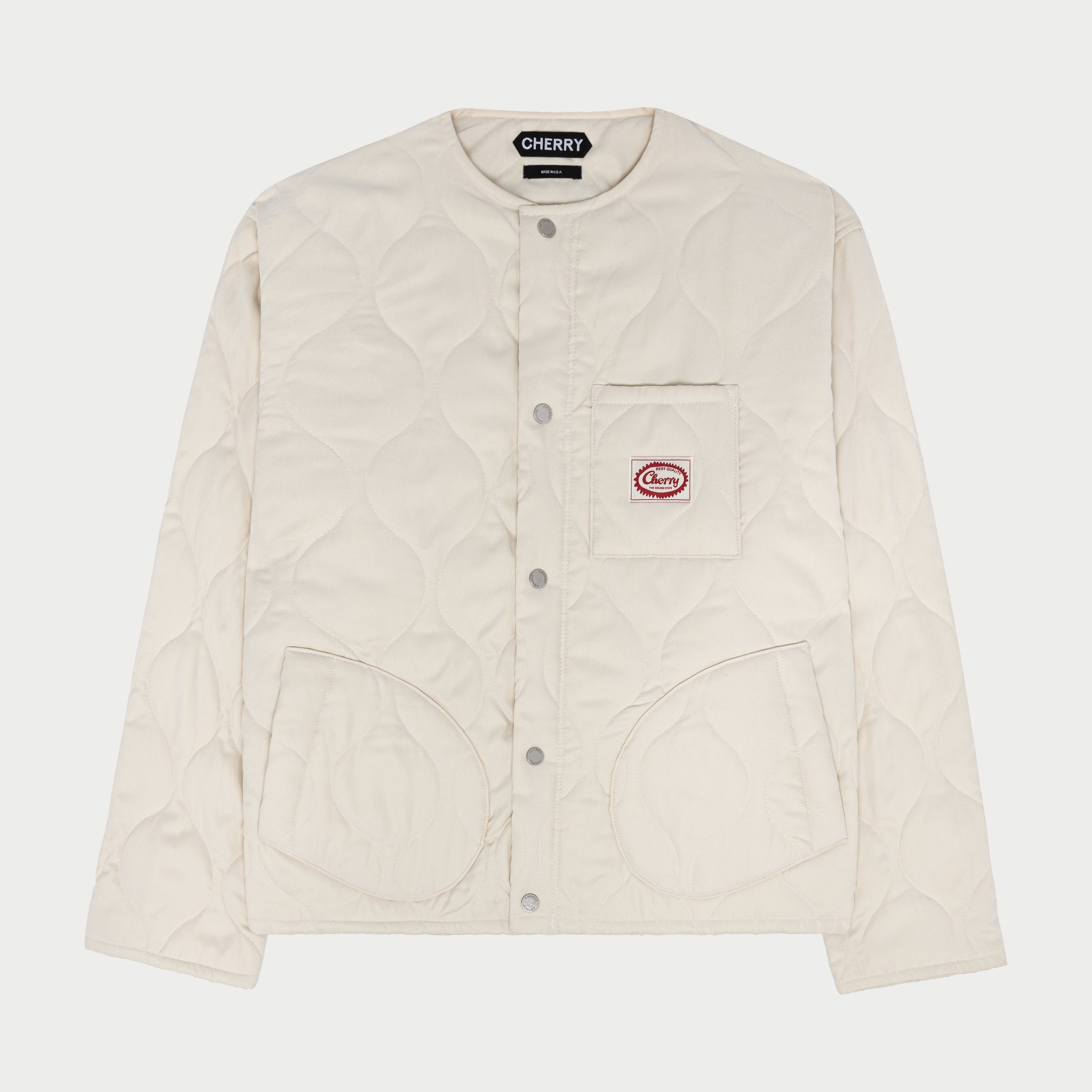 Quilted Shell Jacket (Ivory)