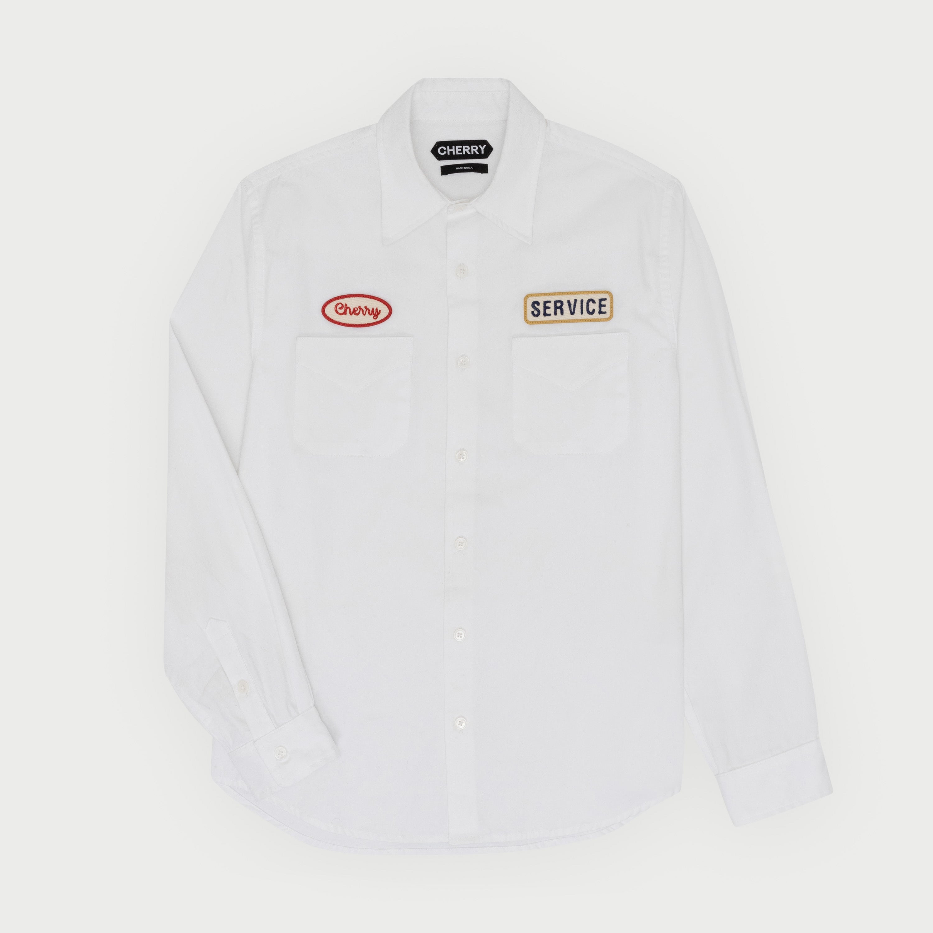 Poplin Mechanic Shirt (White) – CHERRY LA
