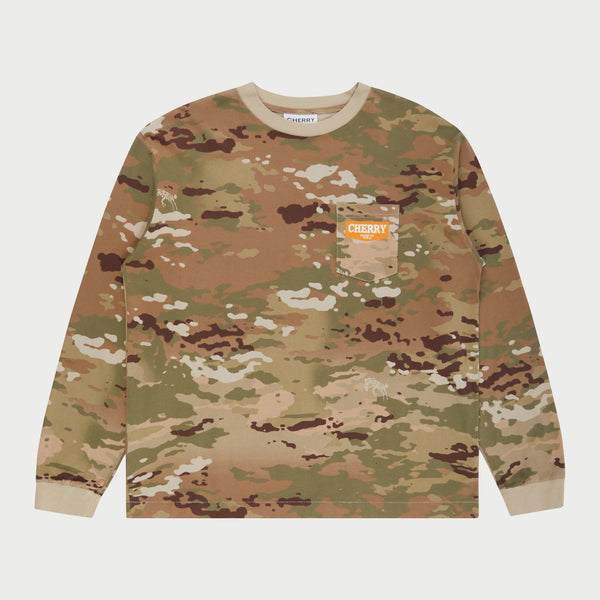 Ride It, Rev It Pocket L/S T-Shirt (Camo)