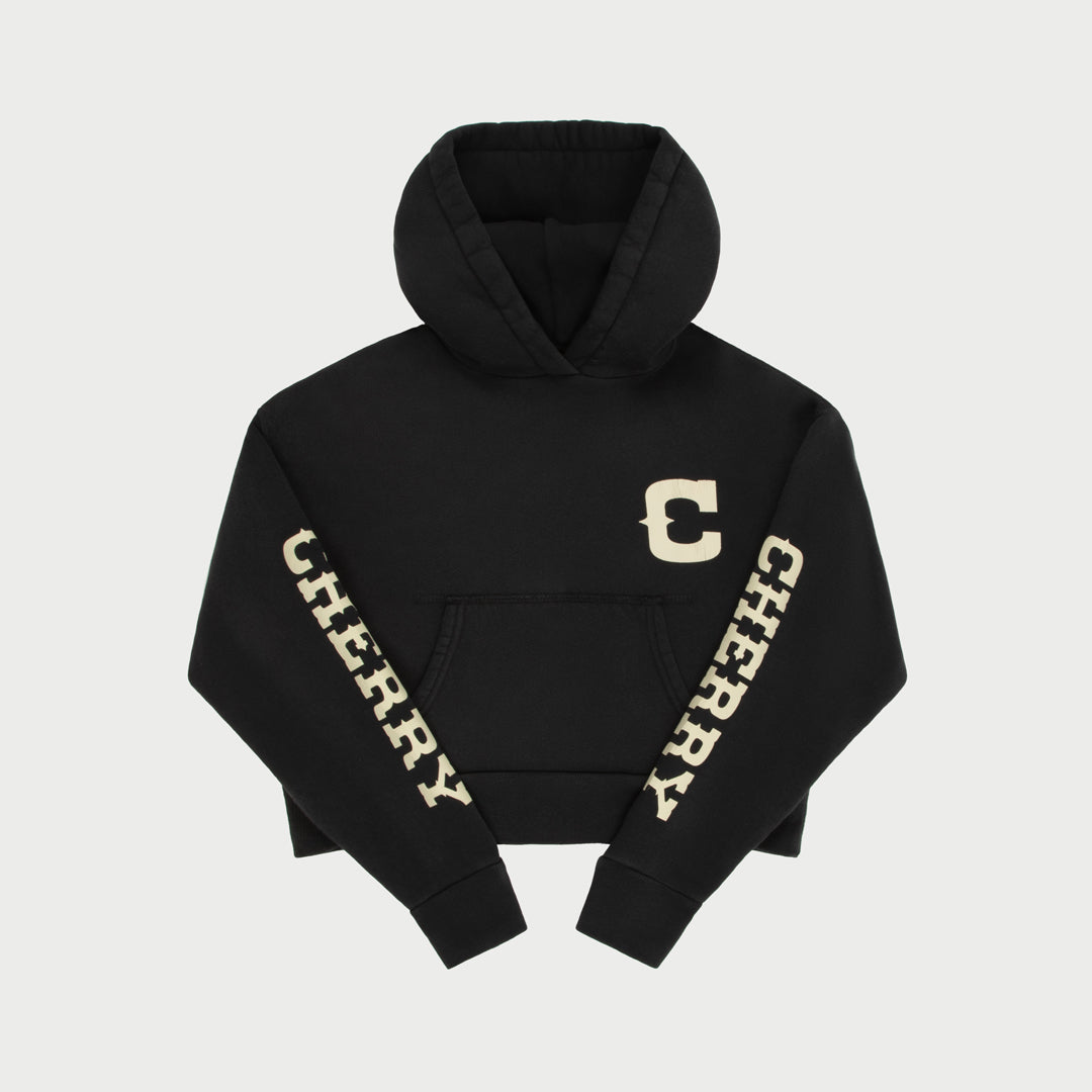 Women's Cropped Hoodie (Vintage Black)