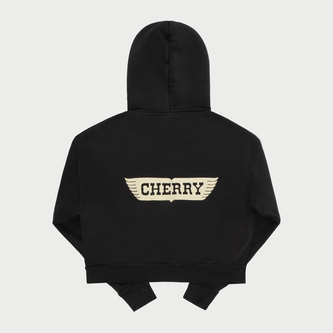 Women's Cropped Hoodie (Vintage Black)