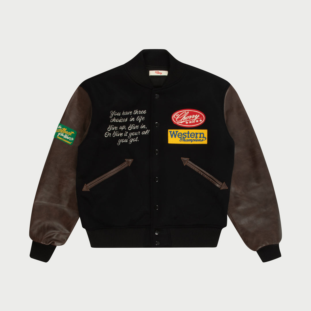 Rodeo Champ Varsity Jacket (Black)