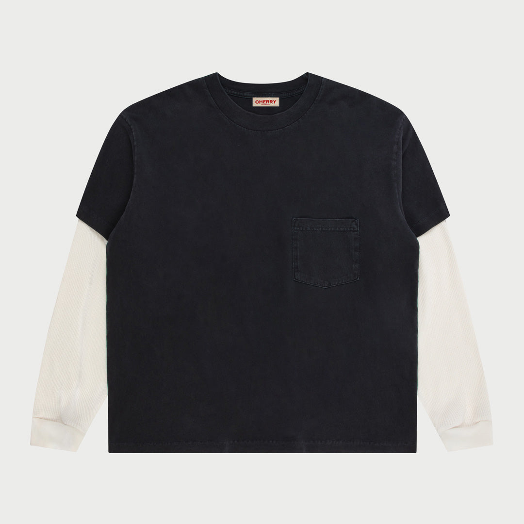 Truck Boxy Pocket Thermal L/S Tee (Black)