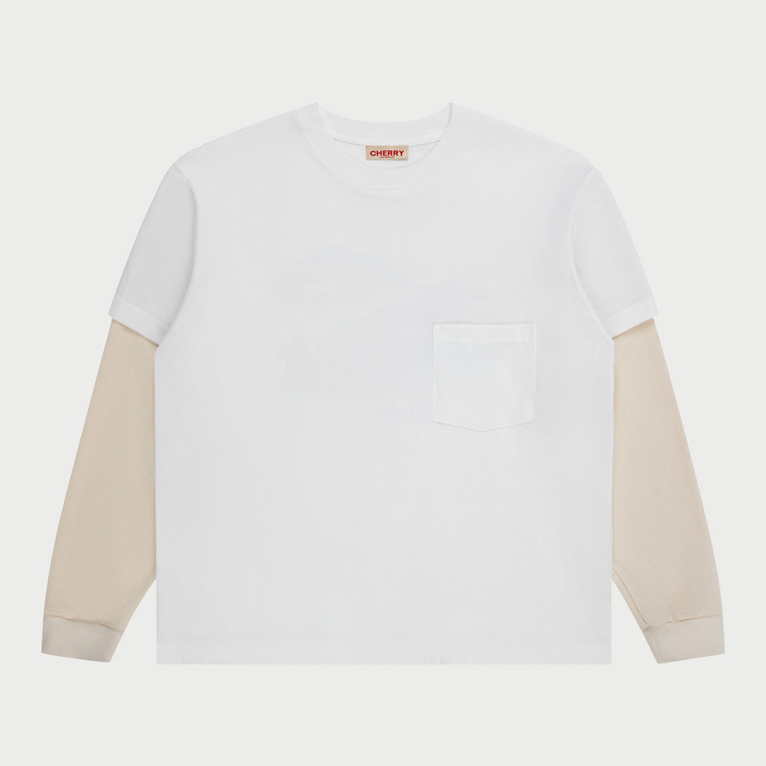 Truck Boxy Pocket Thermal L/S Tee (White)