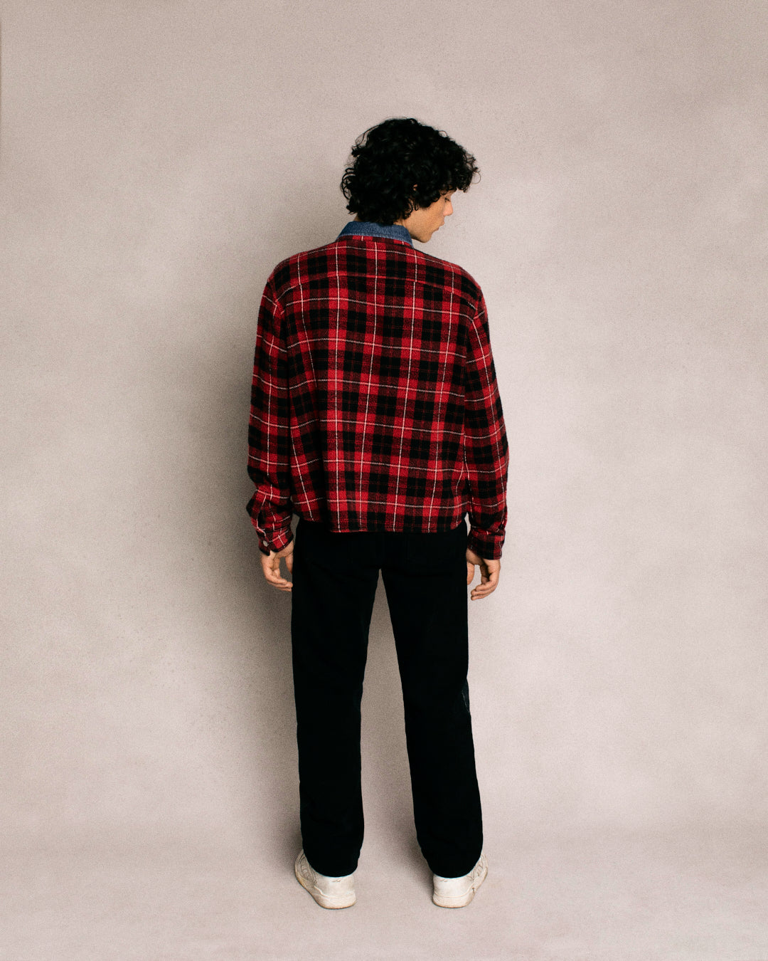 Plaid Zip Shirt Jacket (Red) – CHERRY LA - Main Image