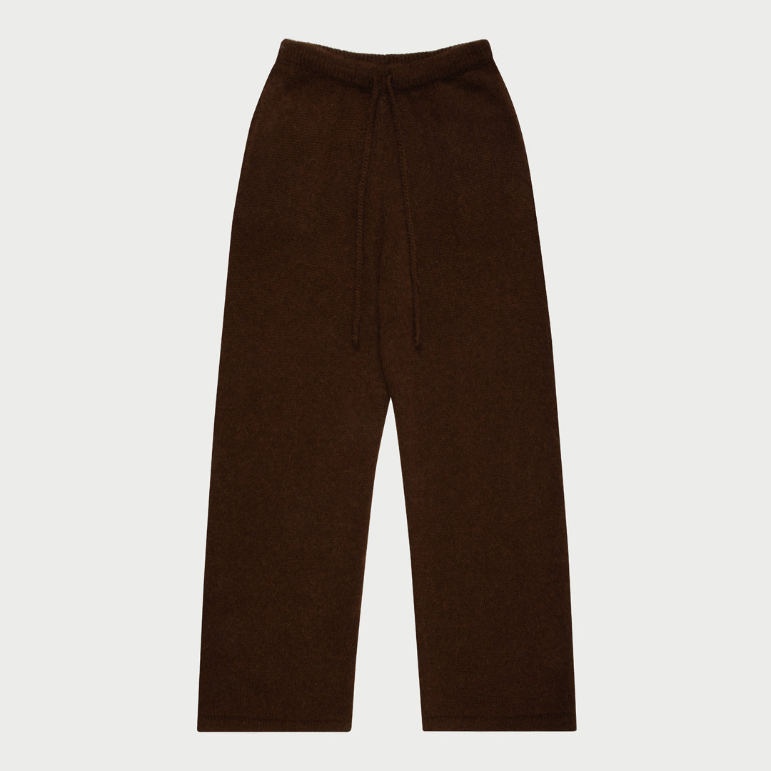 Knit Parachute Sweatpants (Brown)