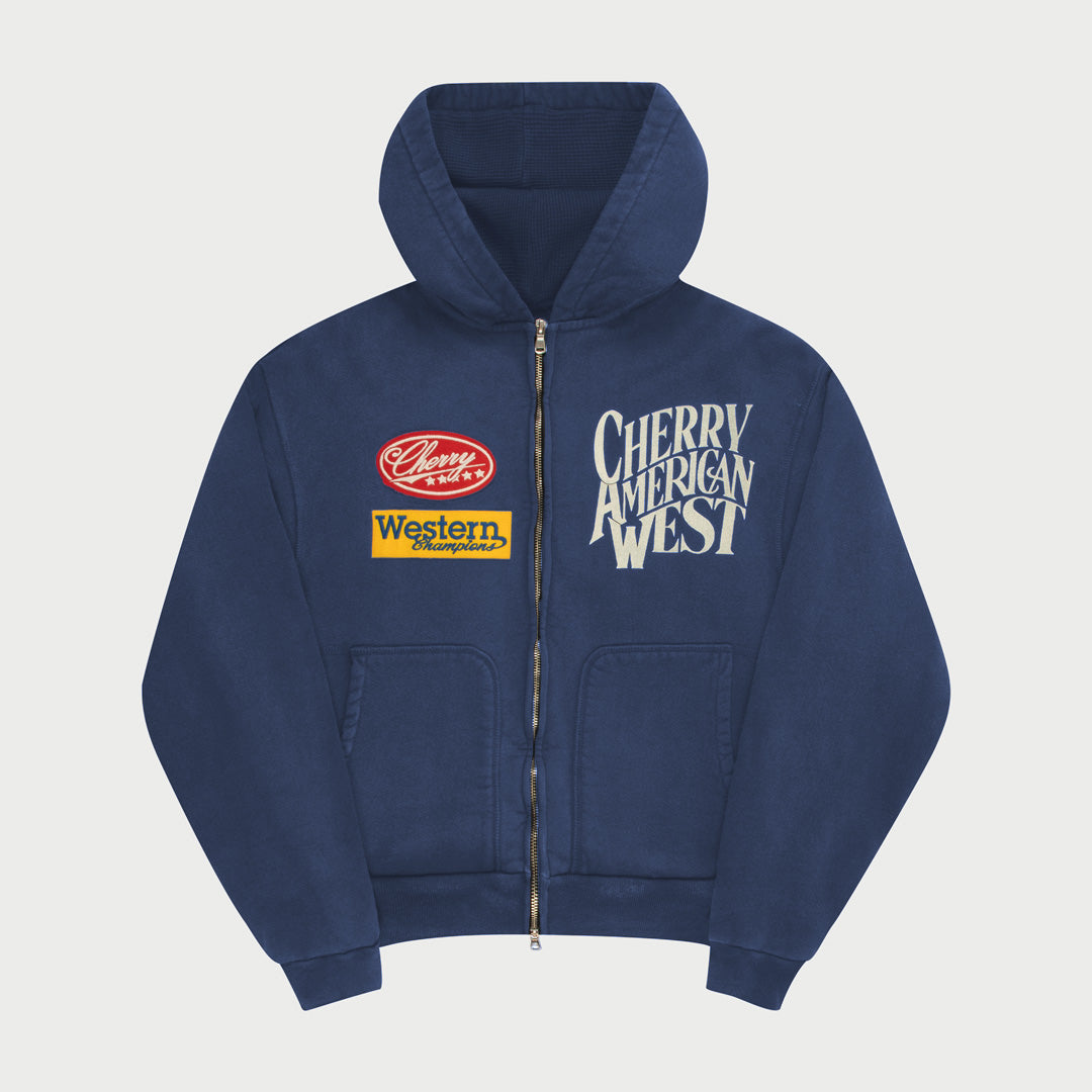 Rodeo Champ Zip Up Hoodie (Navy)