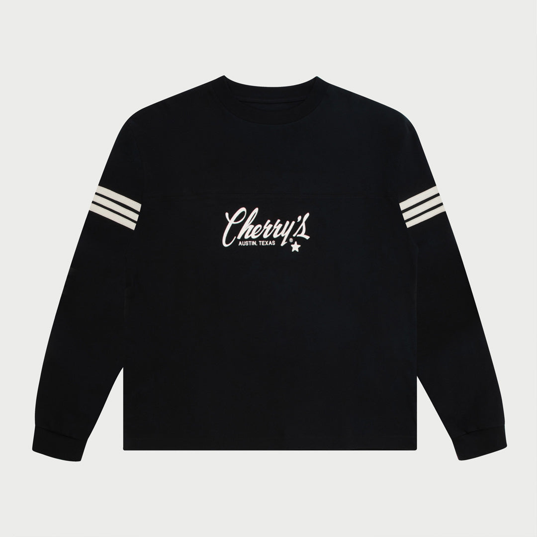 Austin Stripe Long Sleeve T-Shirt (Black)