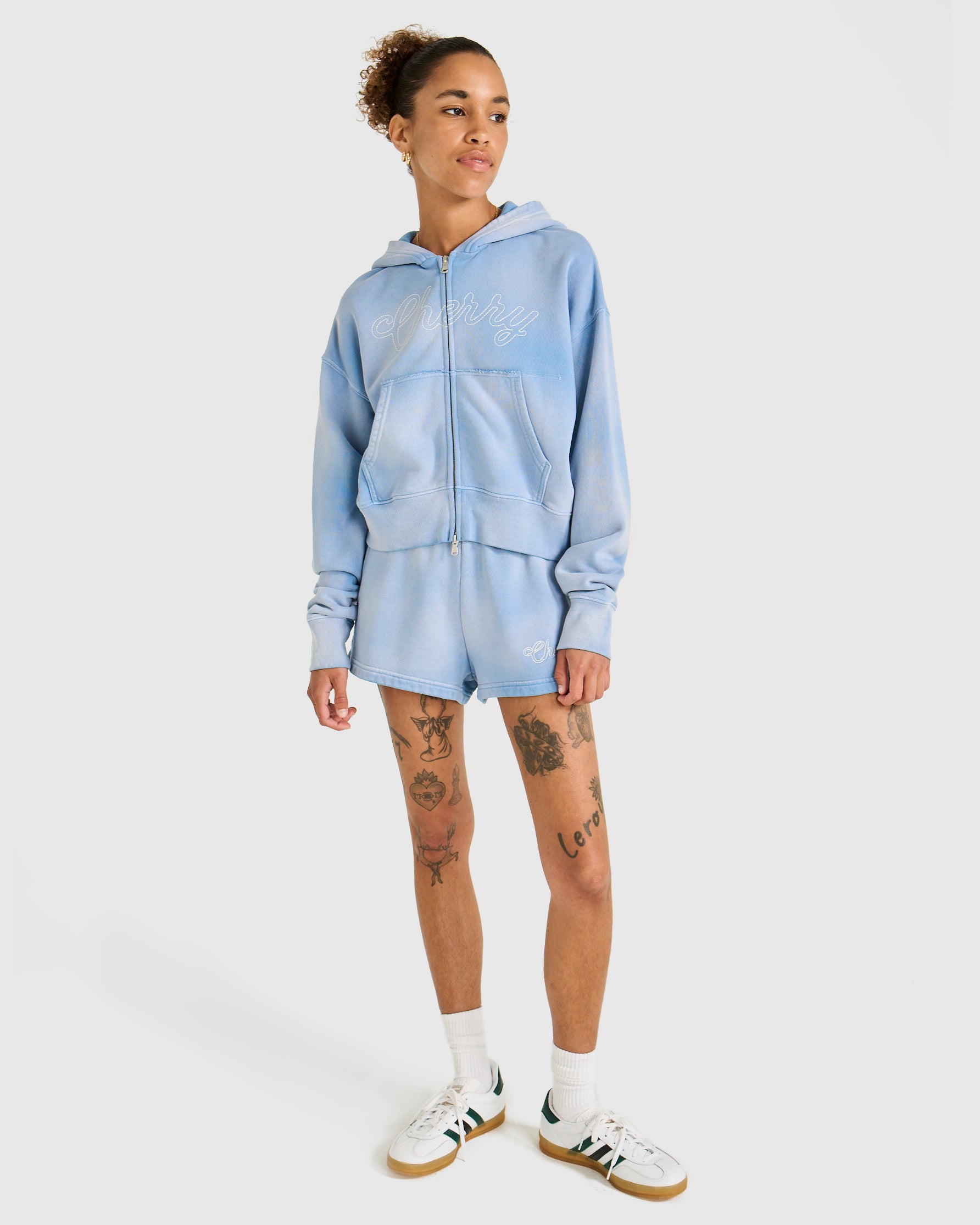 Women's Zip-Up Hoodie (Sky Blue)