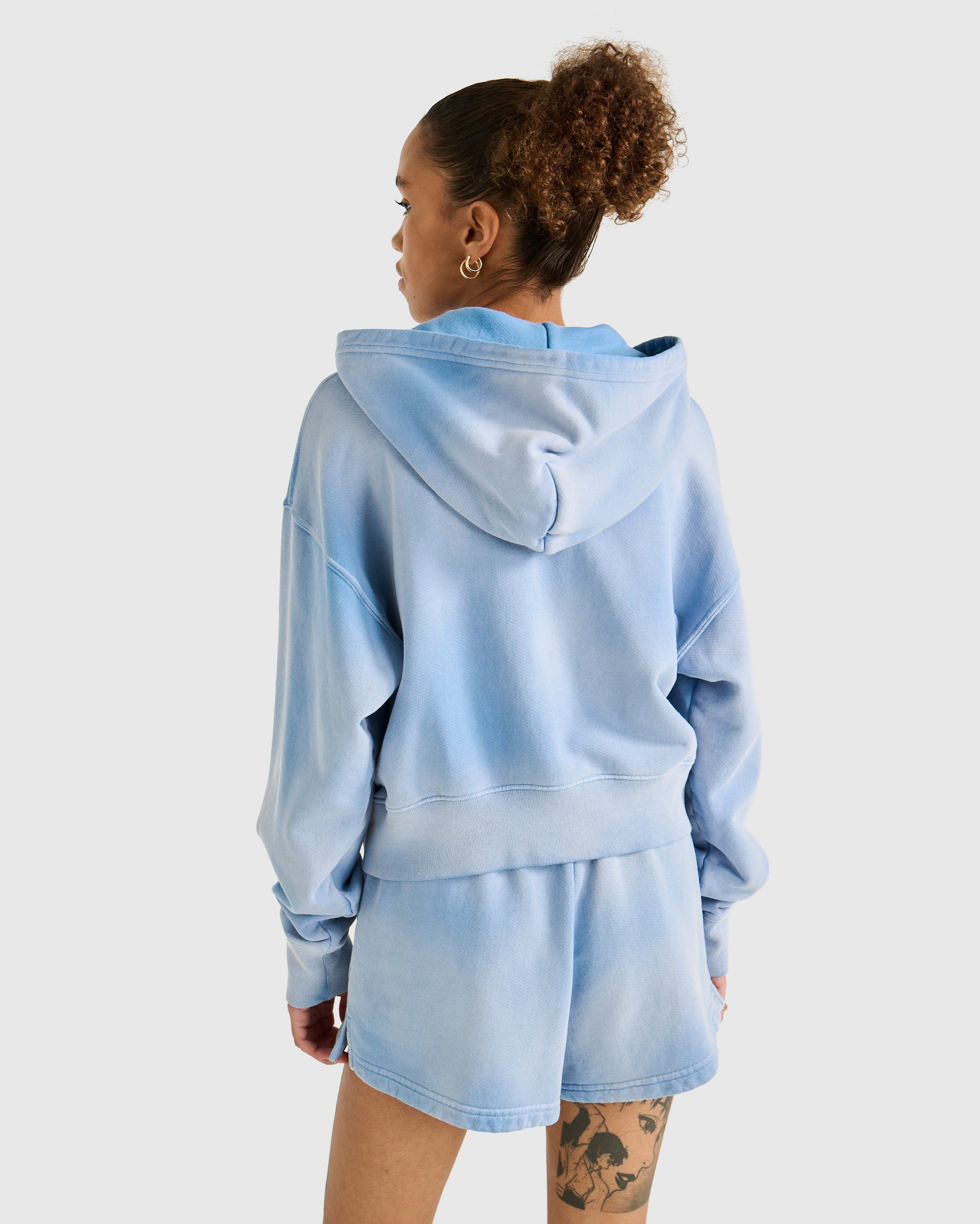 Women's Zip-Up Hoodie (Sky Blue)