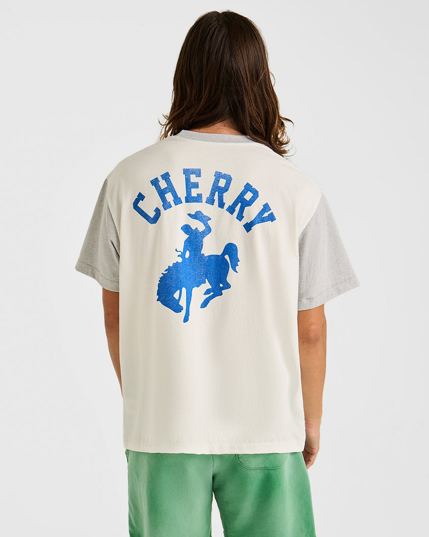 Cherry Athletic Boxy Tee (Vintage White)