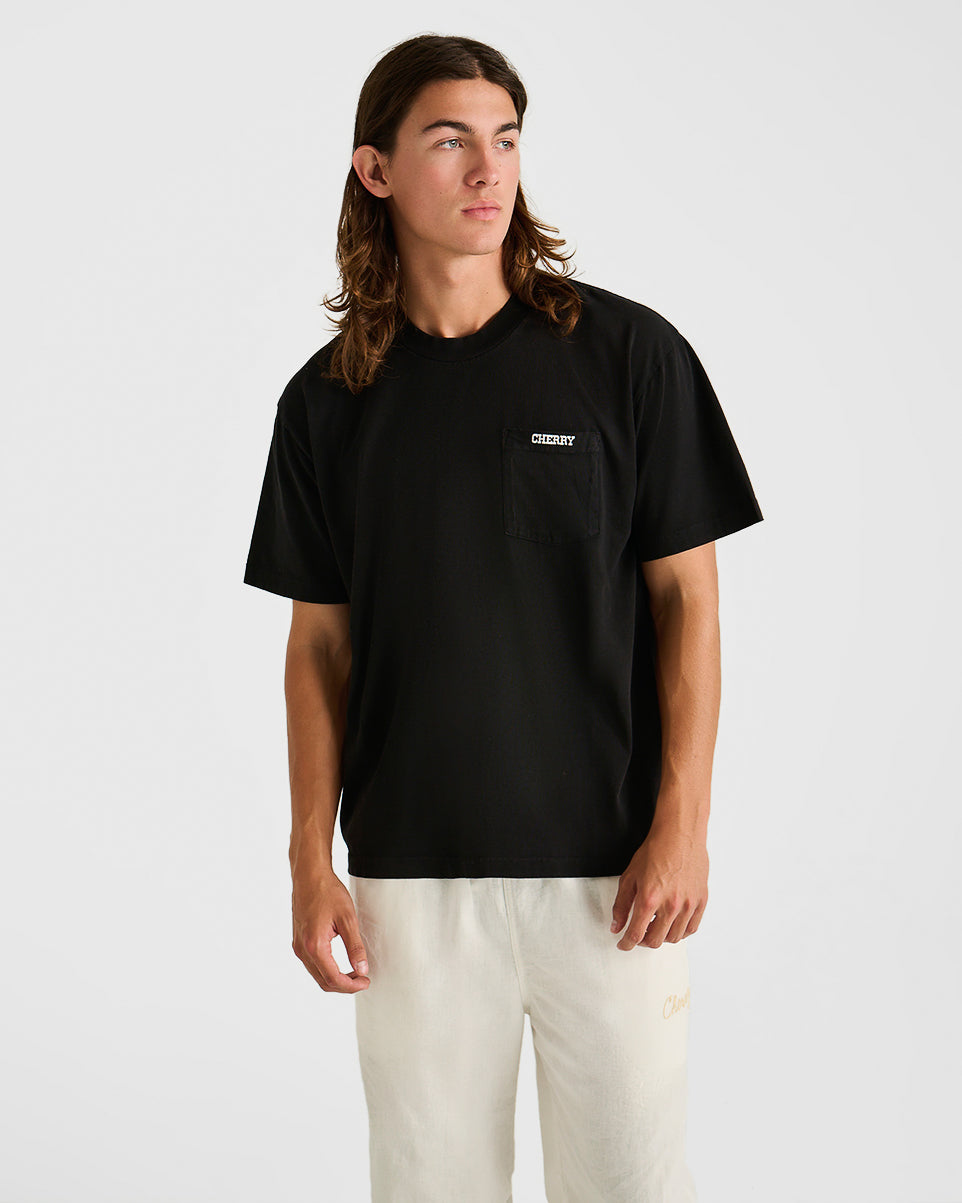 Another Day In Paradise Pocket Tee (Vintage Black)