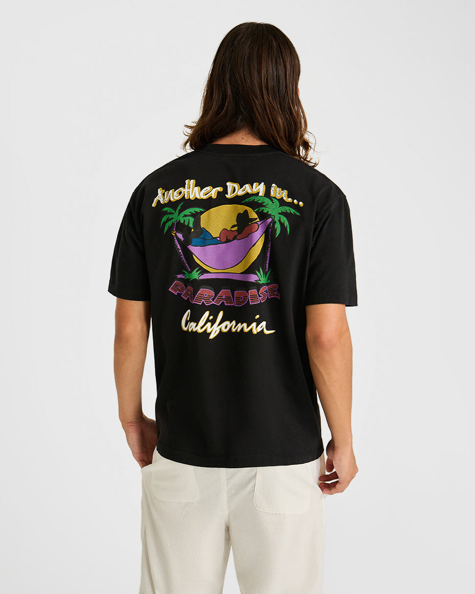 Another Day In Paradise Pocket Tee (Vintage Black)