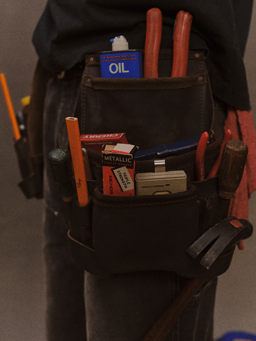 Cherry x Anawalt tool belt detail