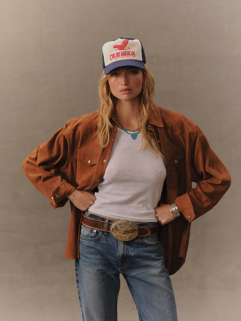 Fall 2026 rust jacket portrait