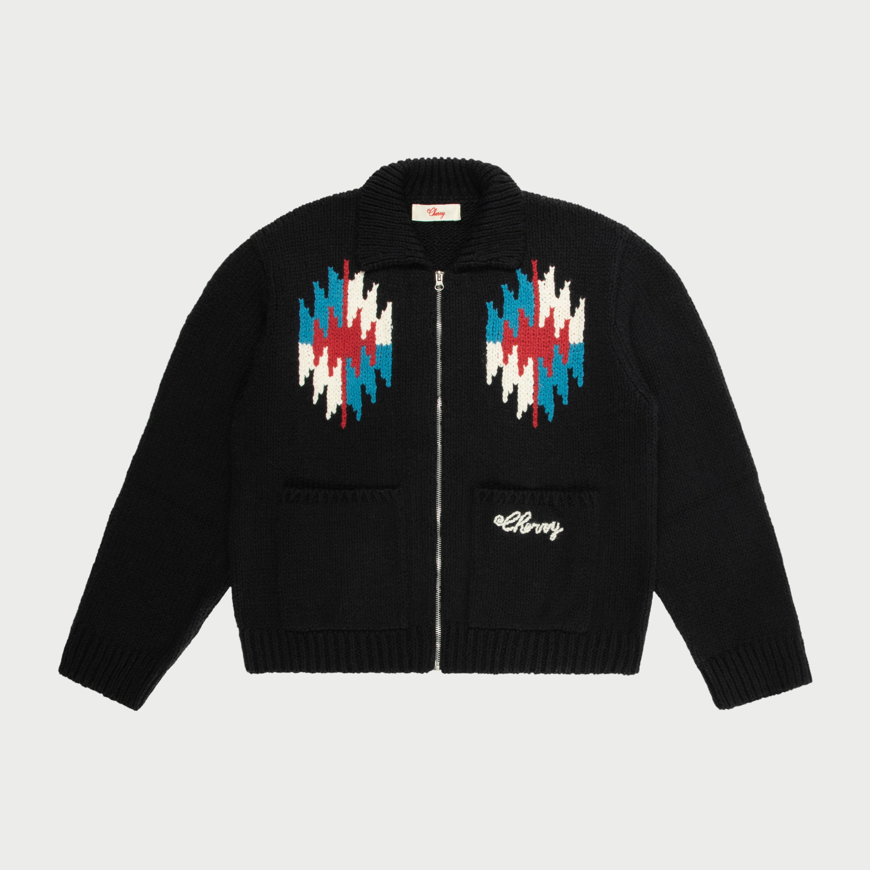 Navajo Knit Jacket (Black)