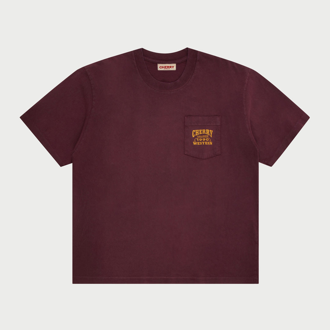 Saloon Pocket T-Shirt (Maroon)