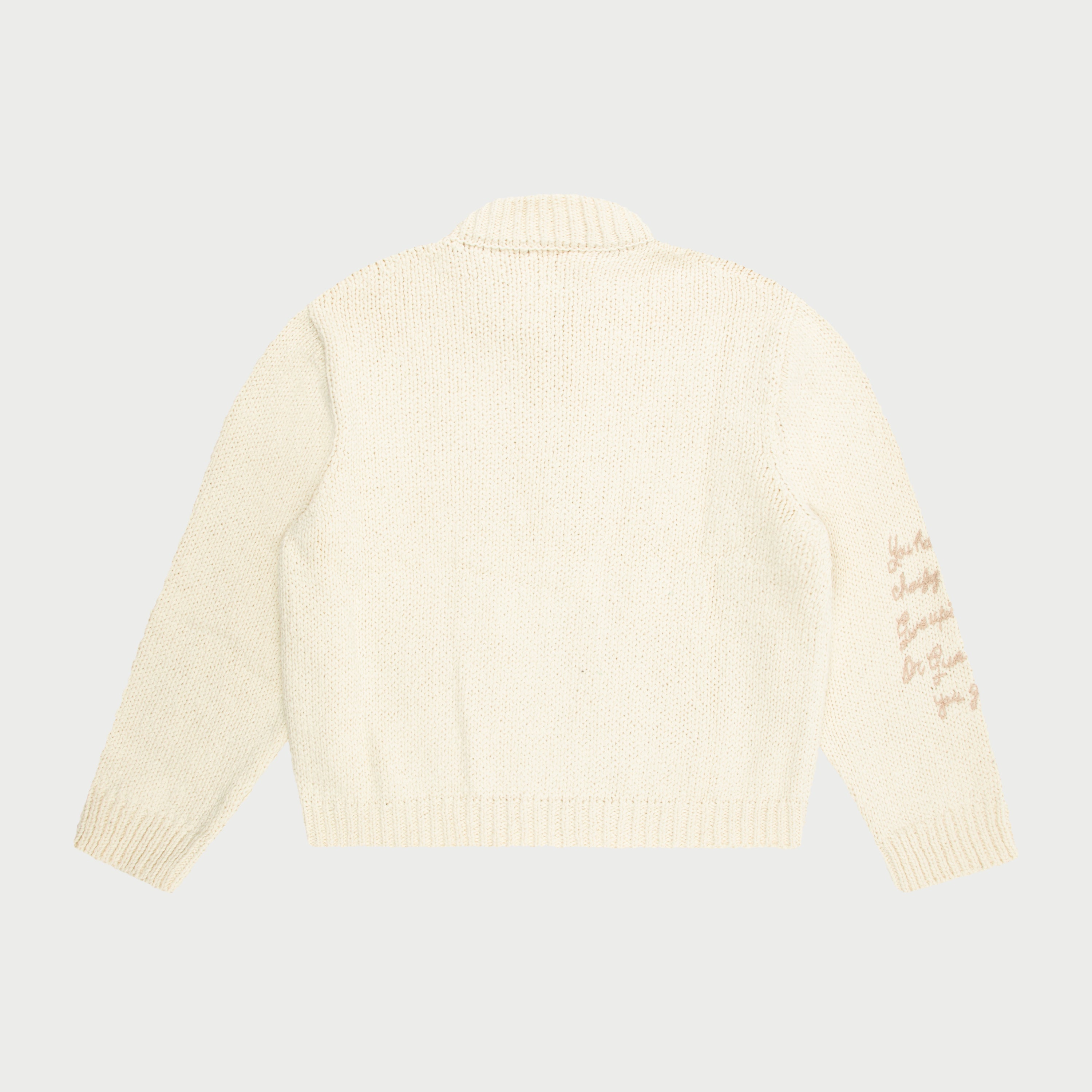 Knit Zip Up (Cream)