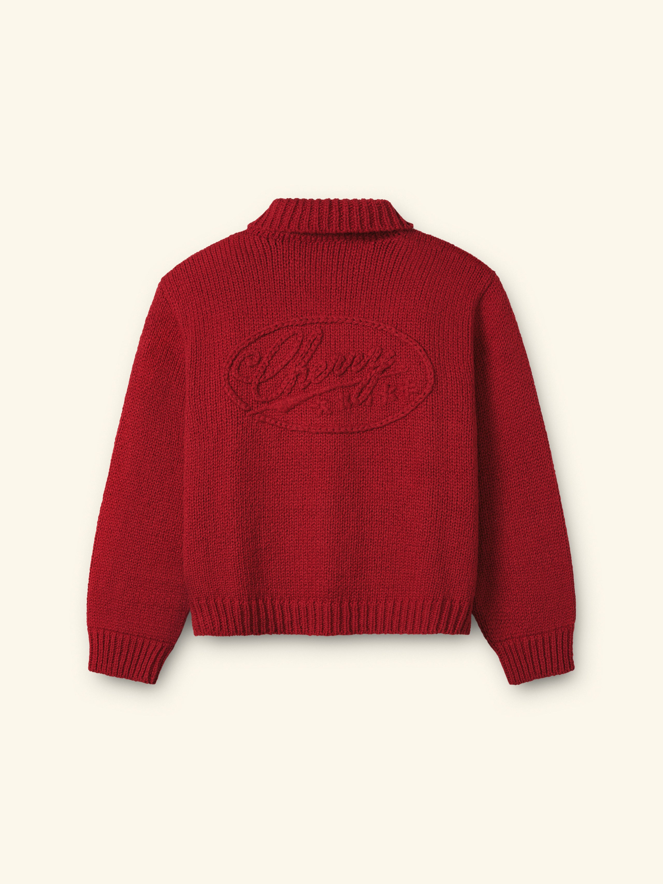 5 Star Cotton Knit Zip Jacket (Cherry Red) – CHERRY LA