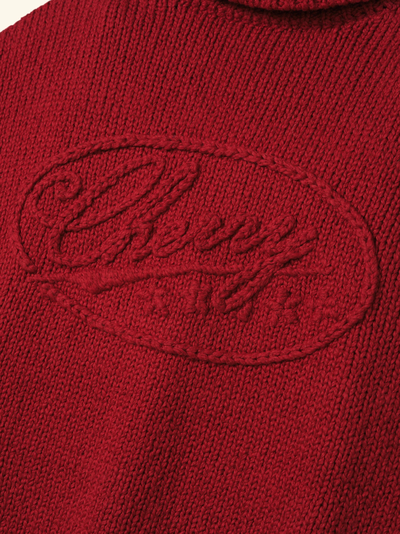 5 Star Cotton Knit Zip Jacket (Cherry Red)