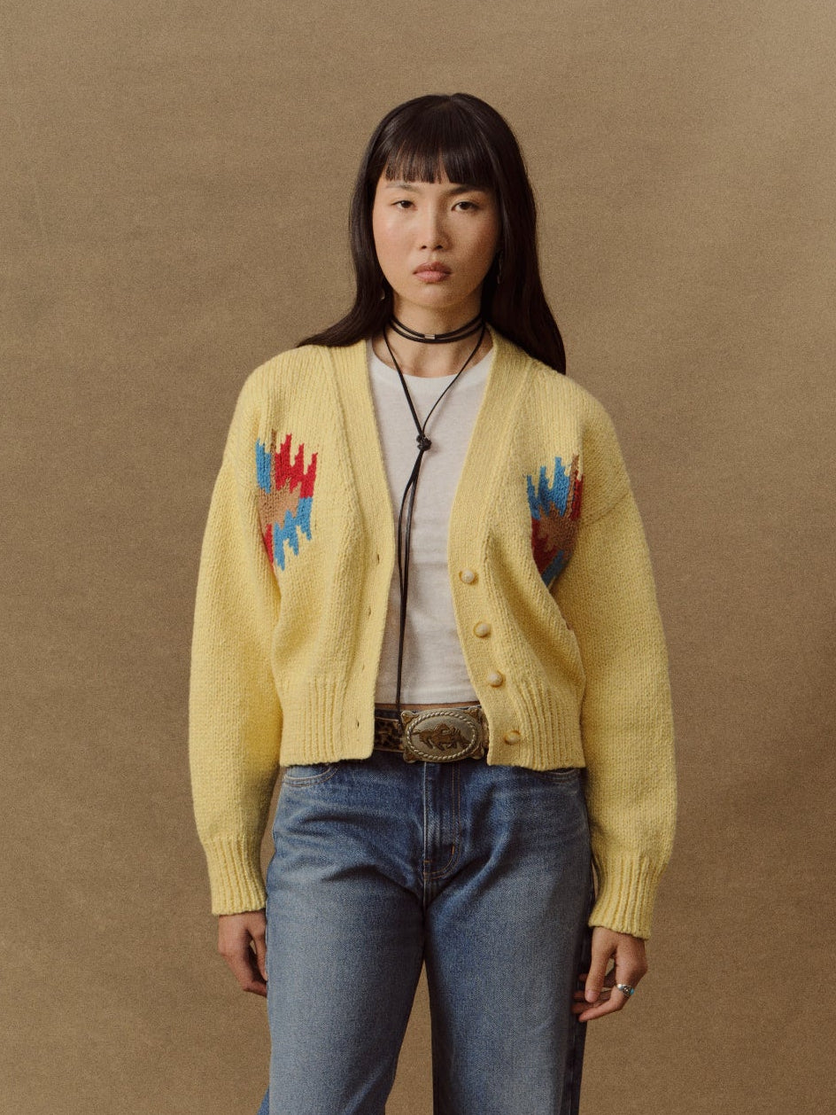 Women's Frontier Cropped Cardigan (Butter Yellow)